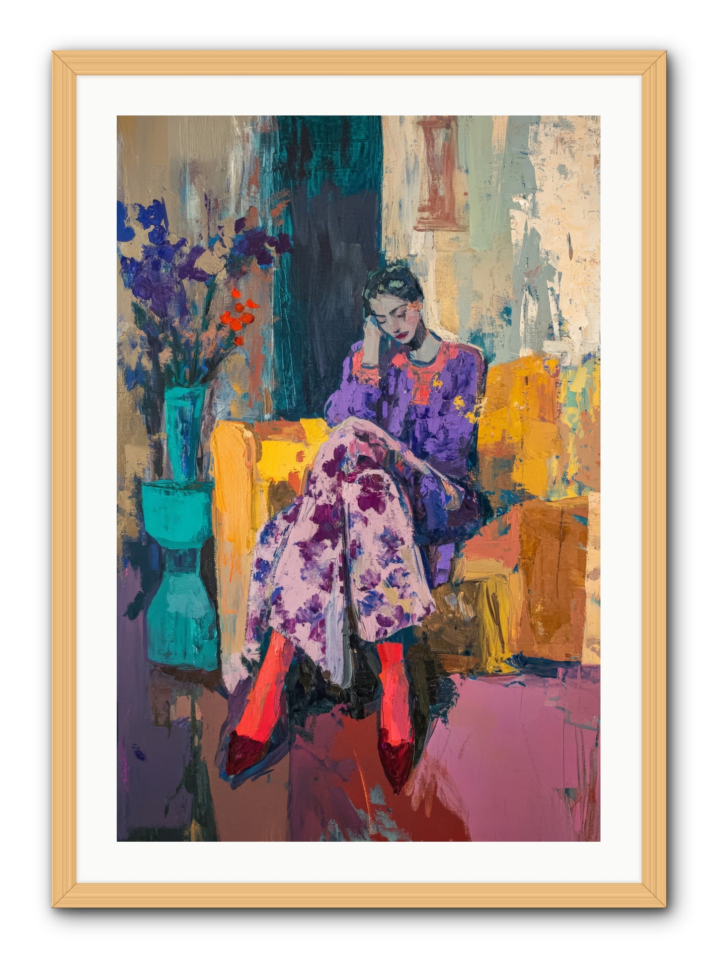 Velvet & Gilt -- Framed Print - Natural 24x36