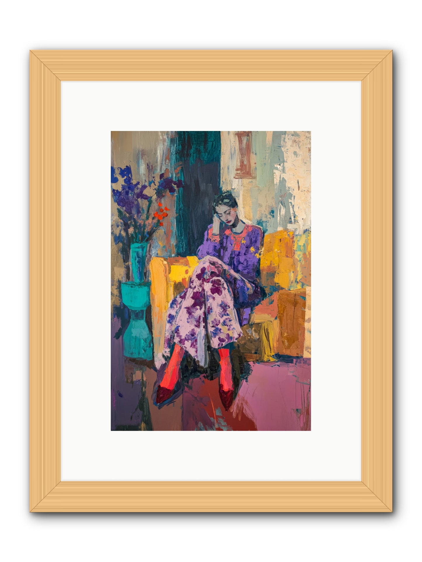 Velvet & Gilt -- Framed Print - Natural 8x12