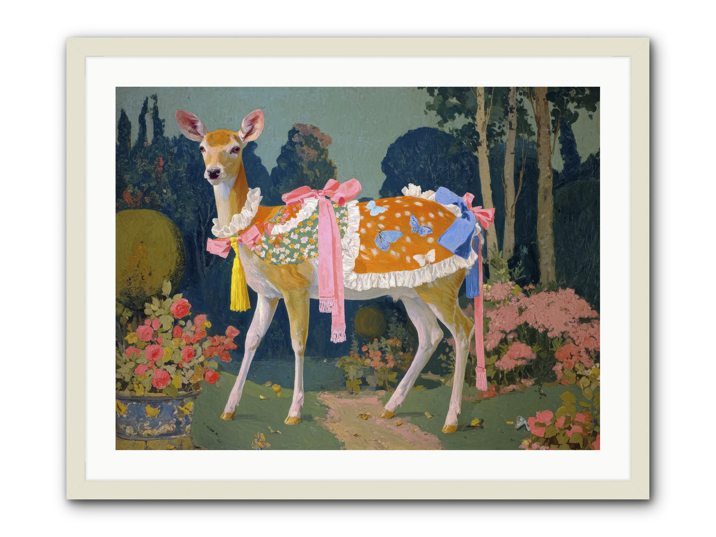 Velvet hum of dawn -- Framed Print - White 32x24
