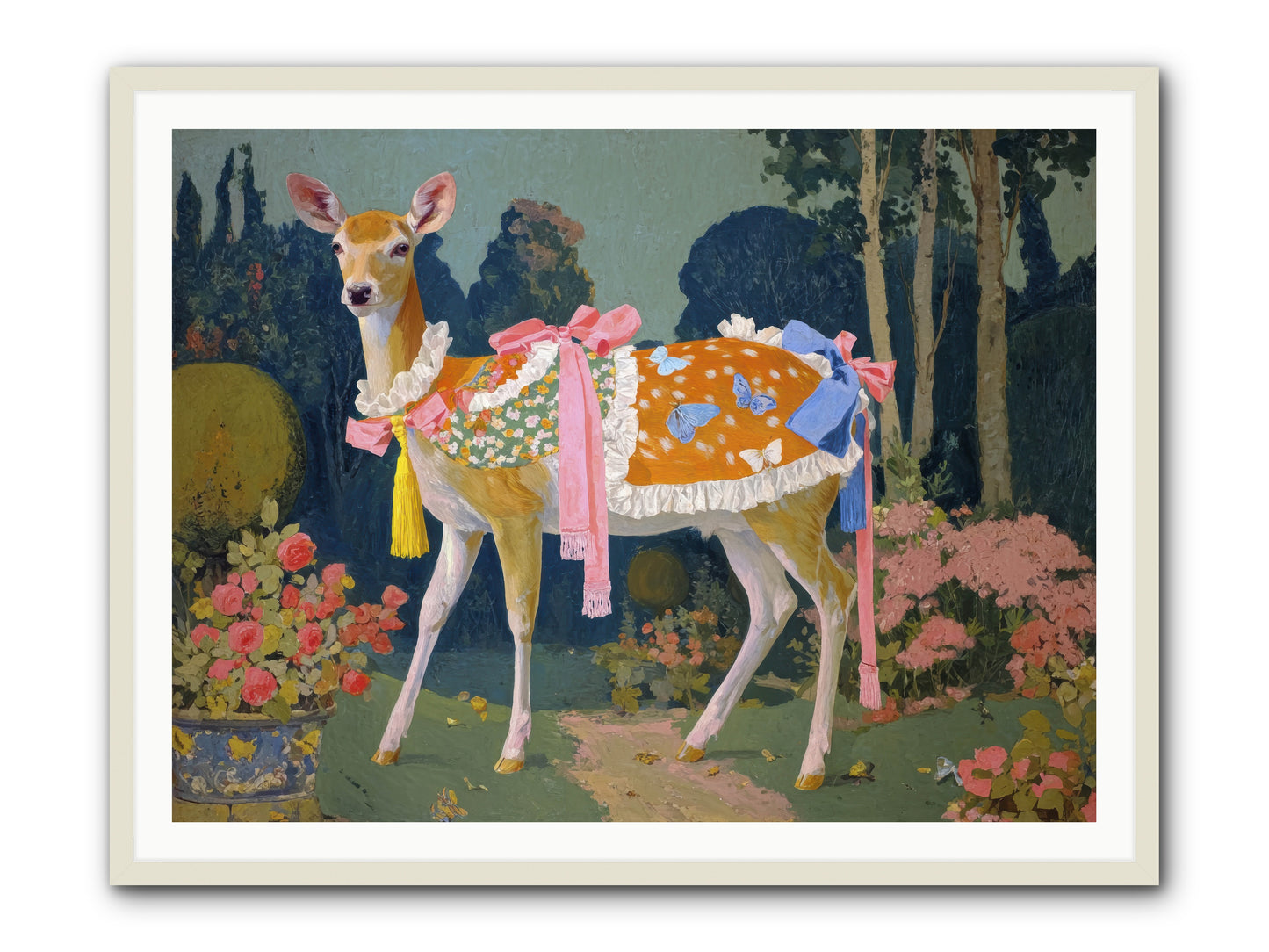 Velvet hum of dawn -- Framed Print - White 48x36