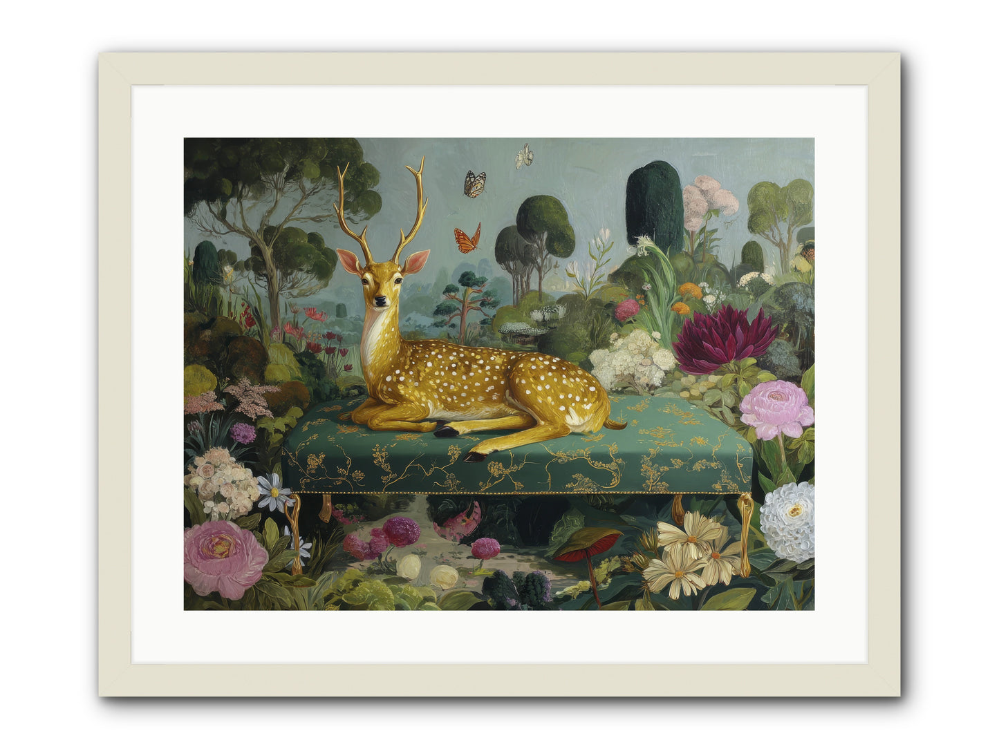 Velvet nights unfolding -- Framed Print - White 24x18