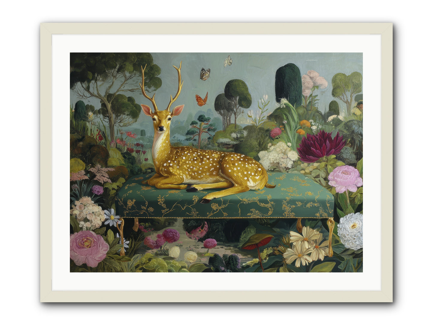Velvet nights unfolding -- Framed Print - White 32x24