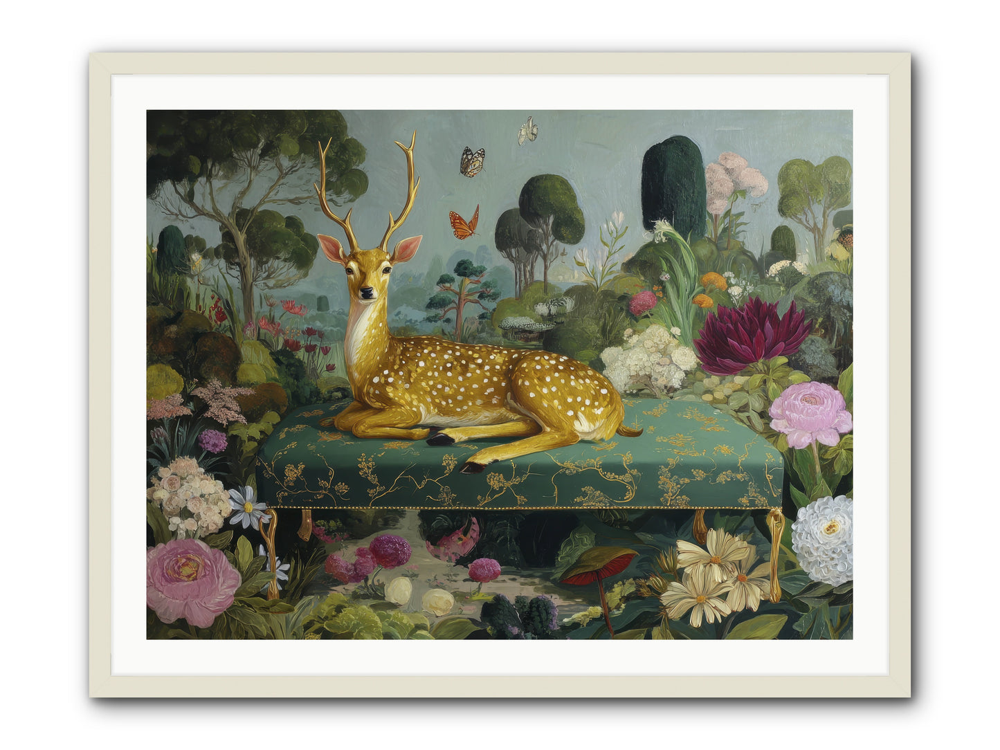 Velvet nights unfolding -- Framed Print - White 40x30