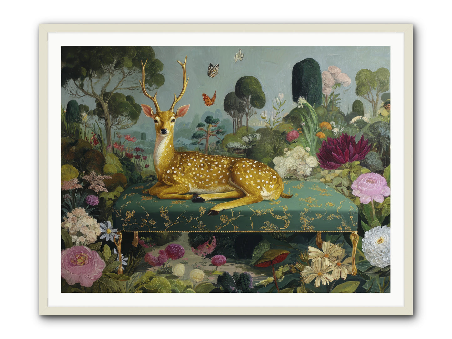 Velvet nights unfolding -- Framed Print - White 48x36