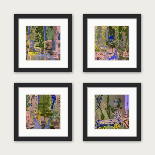 Velvet Waves - Framed Print - Black, 10x10