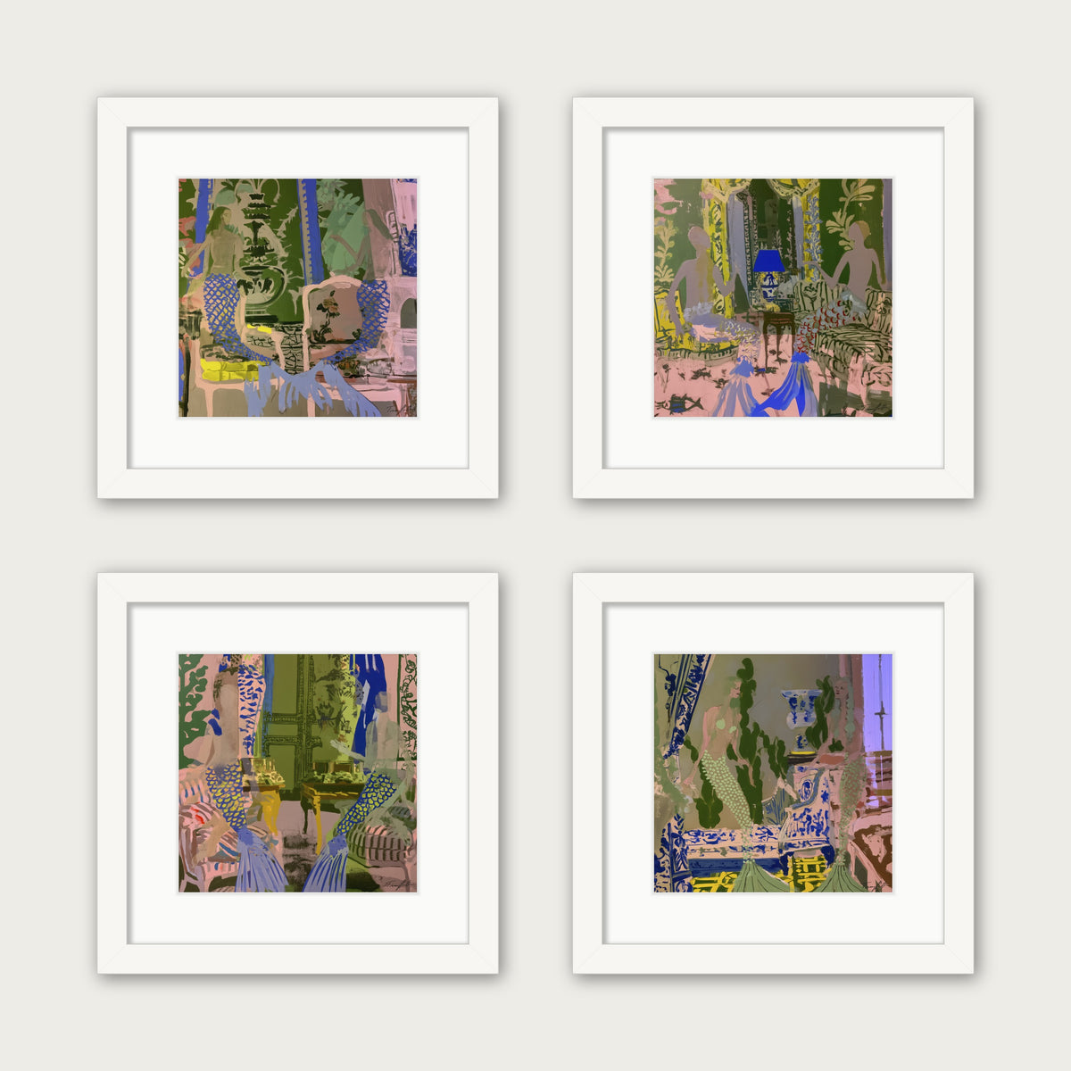 Velvet Waves - Framed Print - White, 10x10