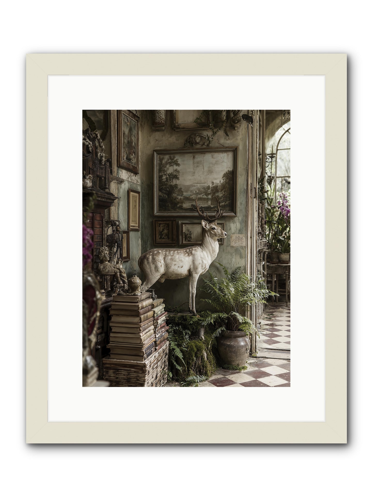 Velveteen -- Framed Print - White 12x16