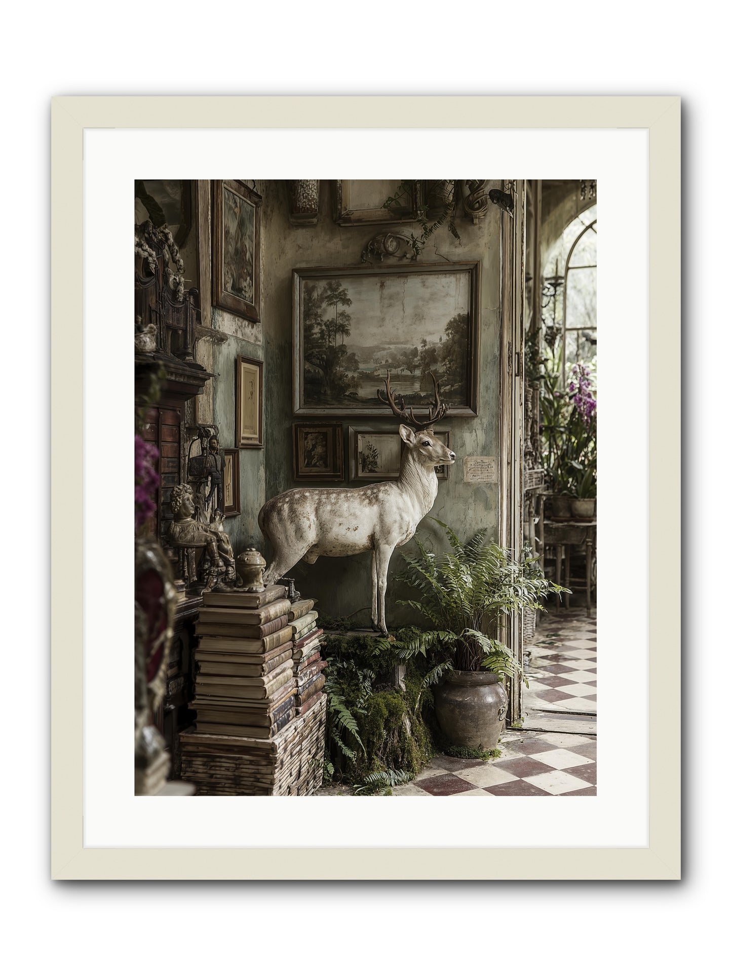 Velveteen -- Framed Print - White 18x24
