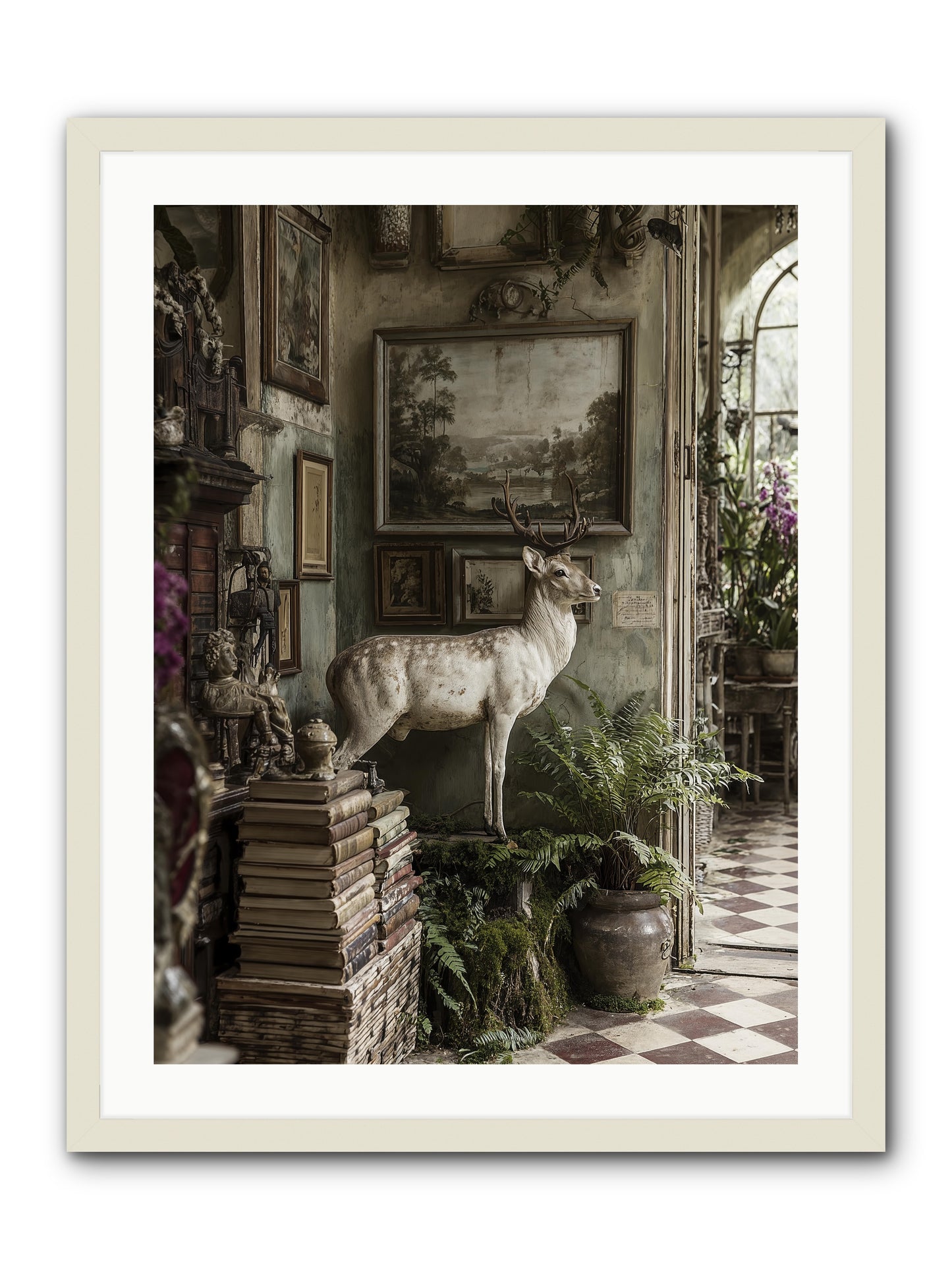 Velveteen -- Framed Print - White 24x32