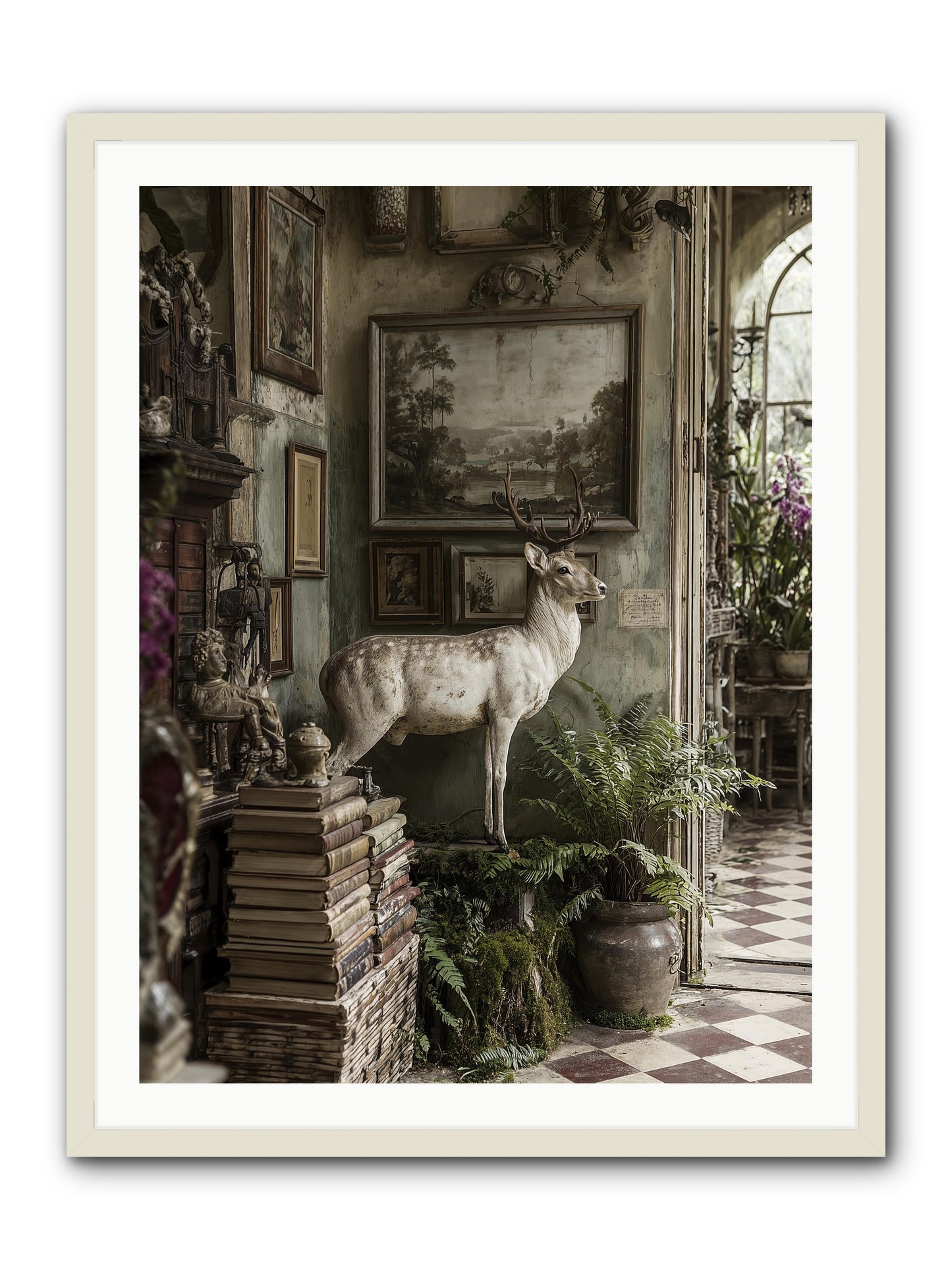 Velveteen -- Framed Print - White 30x40