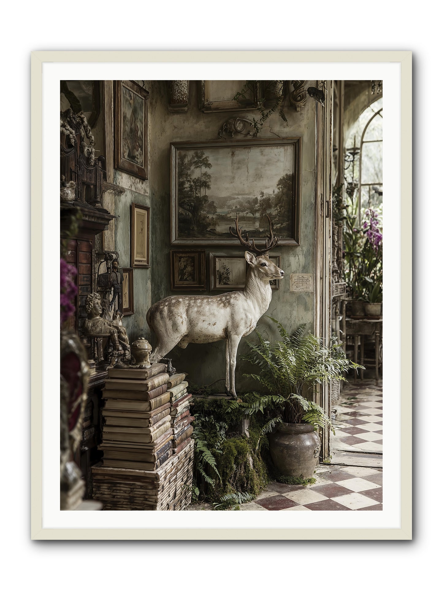 Velveteen -- Framed Print - White 36x48