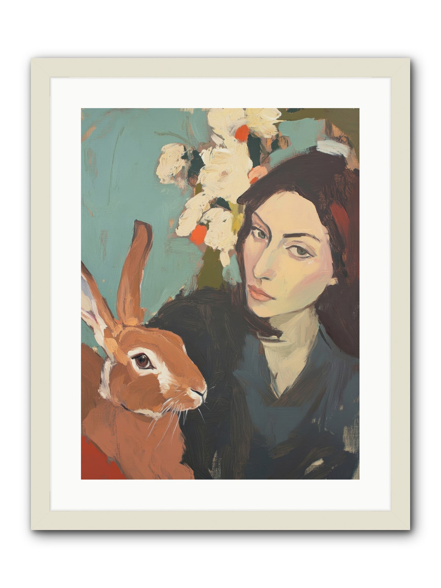 Velveteen Nobility -- Framed Print - White 18x24