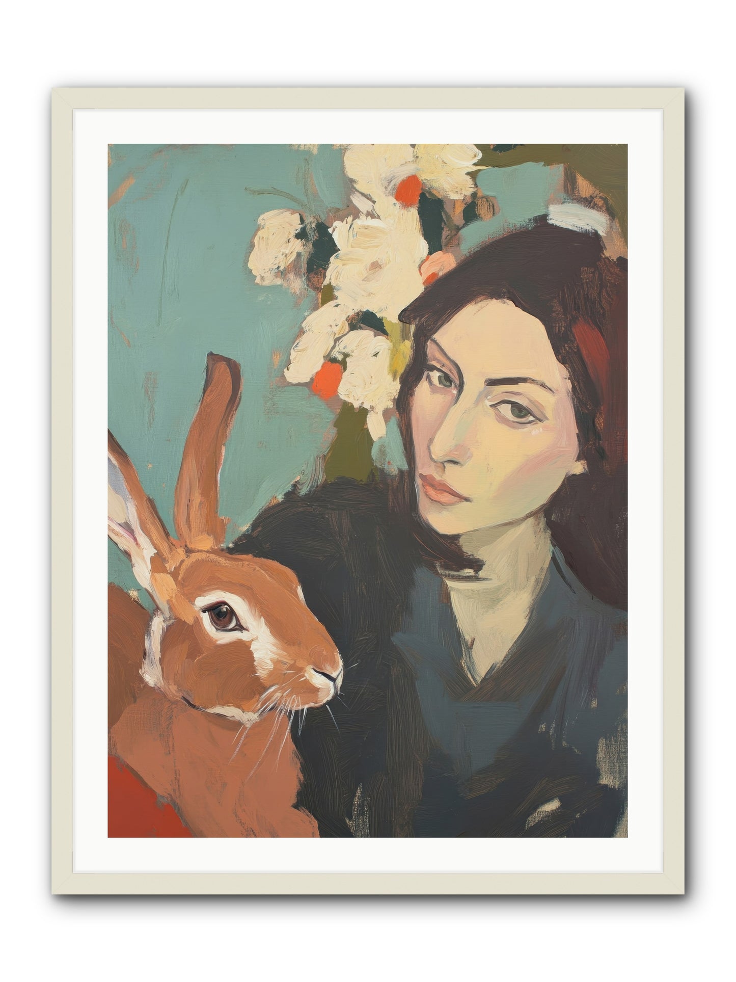 Velveteen Nobility -- Framed Print - White 30x40