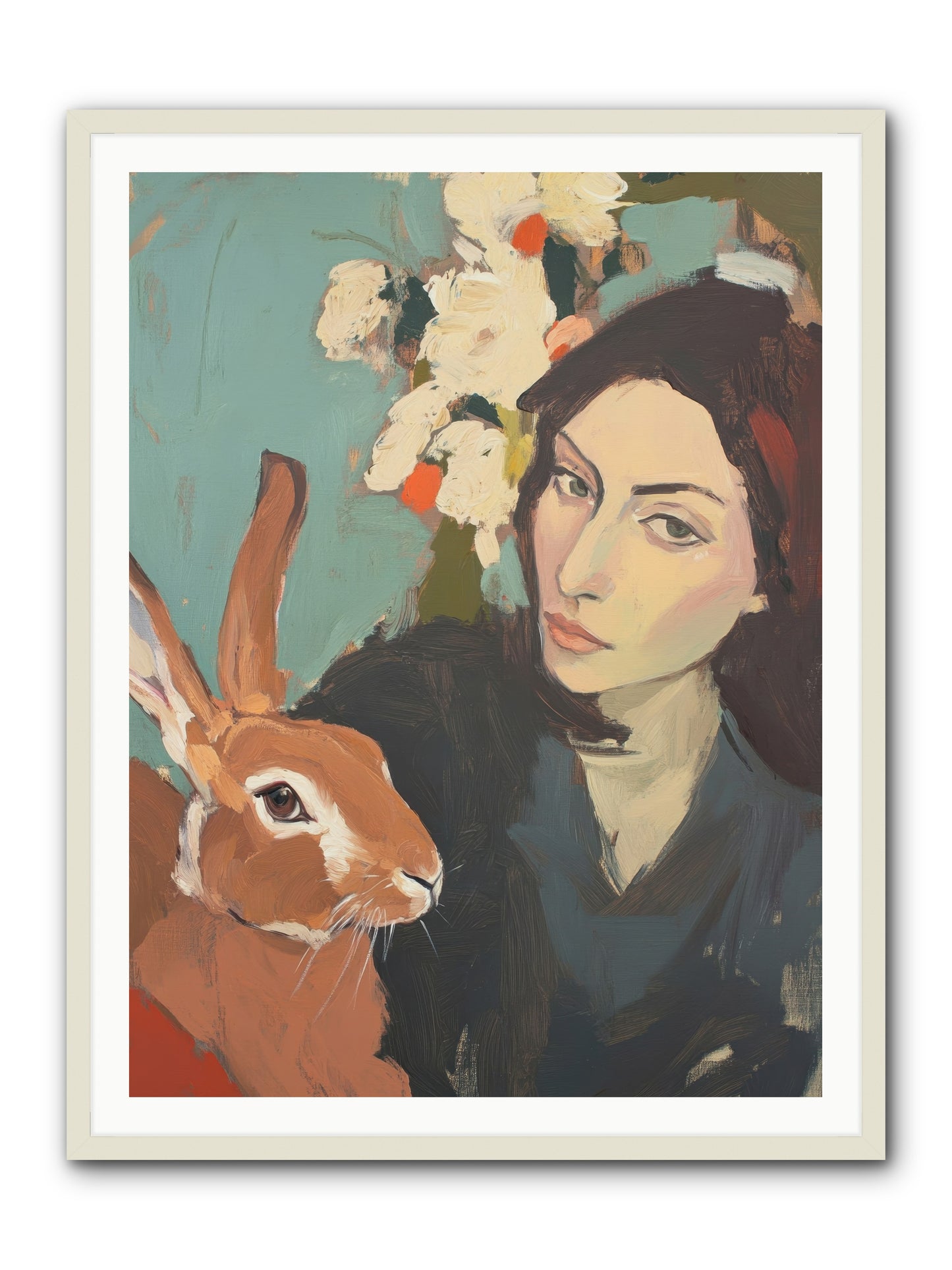 Velveteen Nobility -- Framed Print - White 36x48