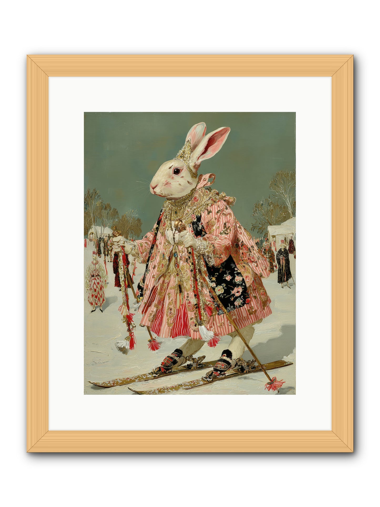 Velveteen Winter Wanderer -- Framed Print - Natural 12x16