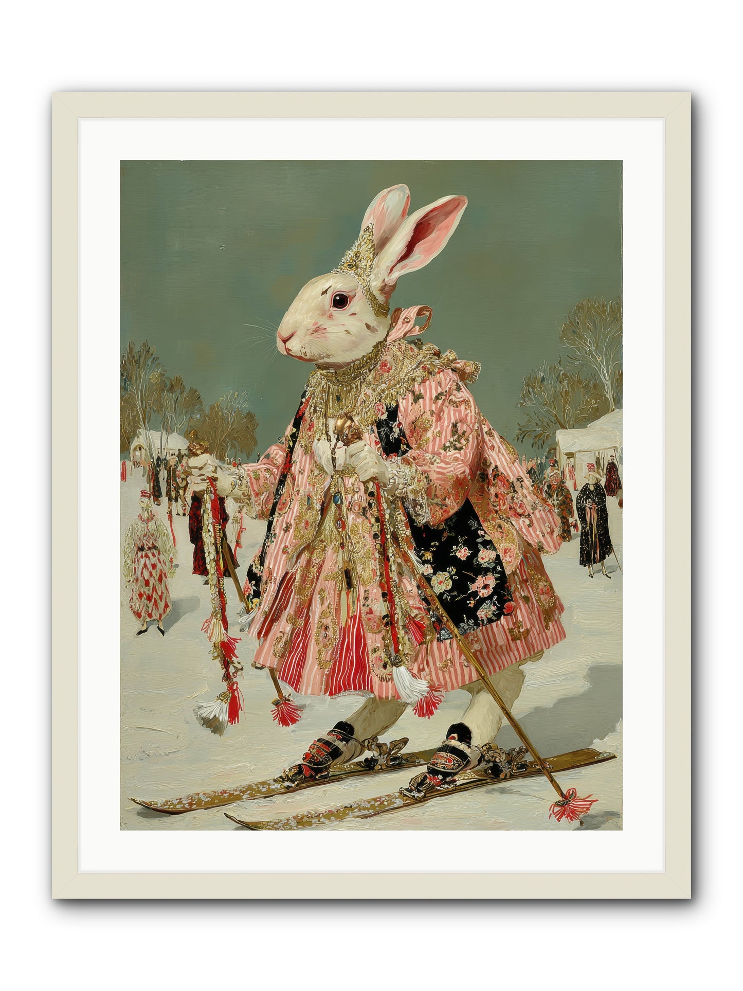Velveteen Winter Wanderer -- Framed Print - White 24x32