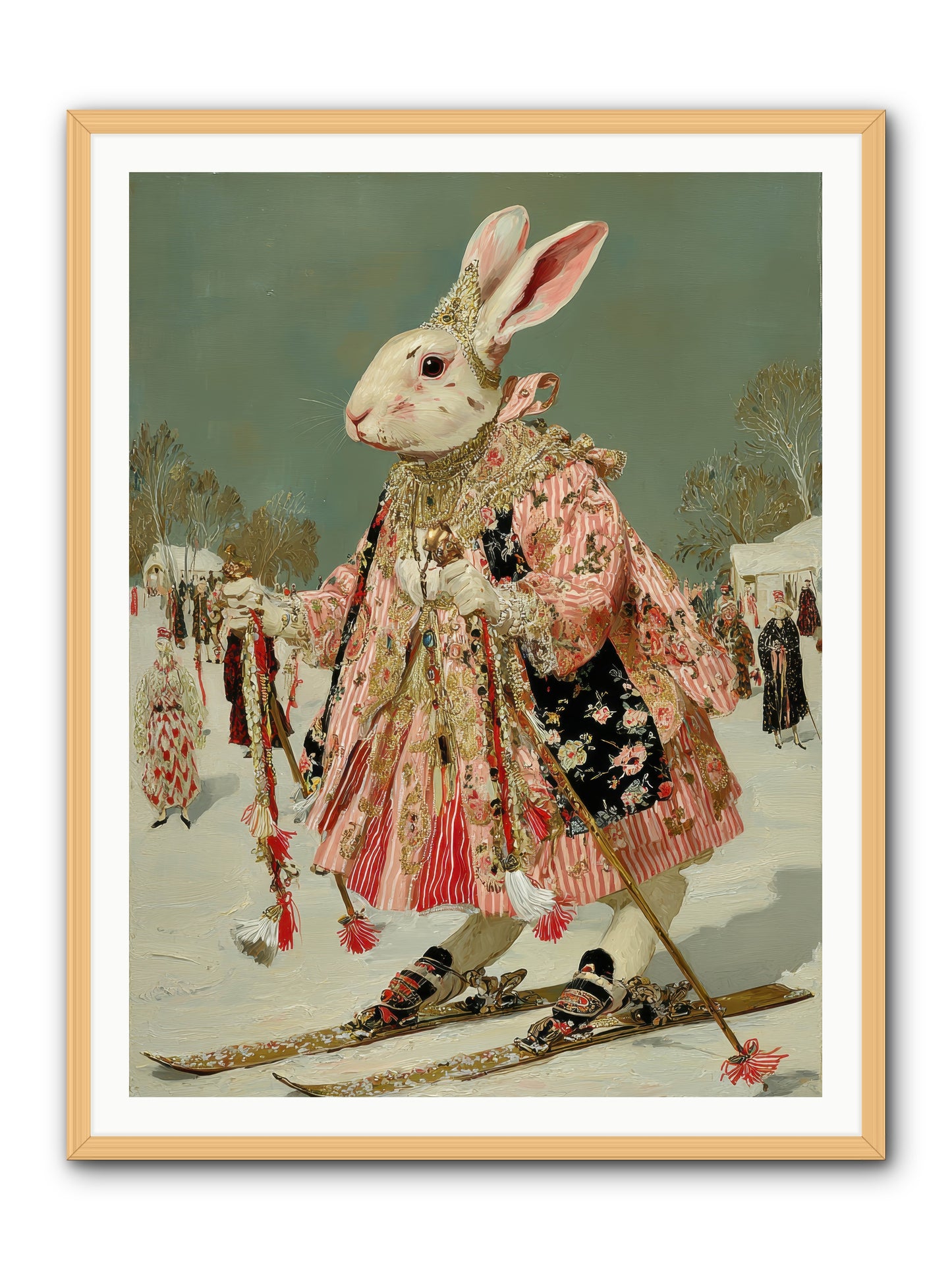 Velveteen Winter Wanderer -- Framed Print - Natural 36x48