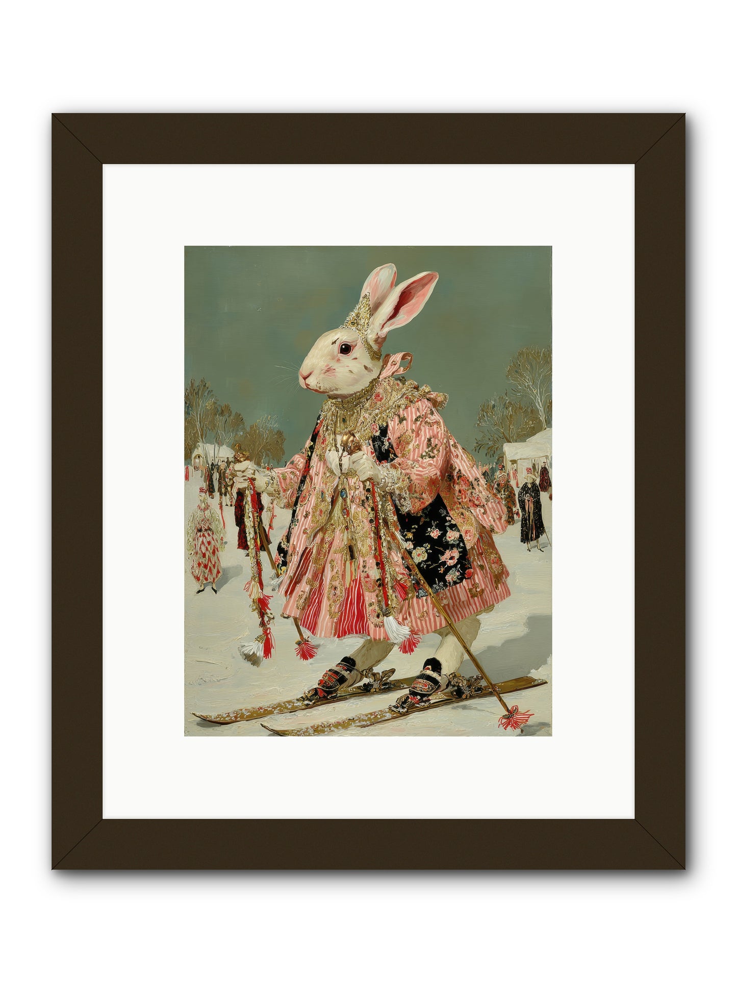 Velveteen Winter Wanderer -- Framed Print - Black 9x12