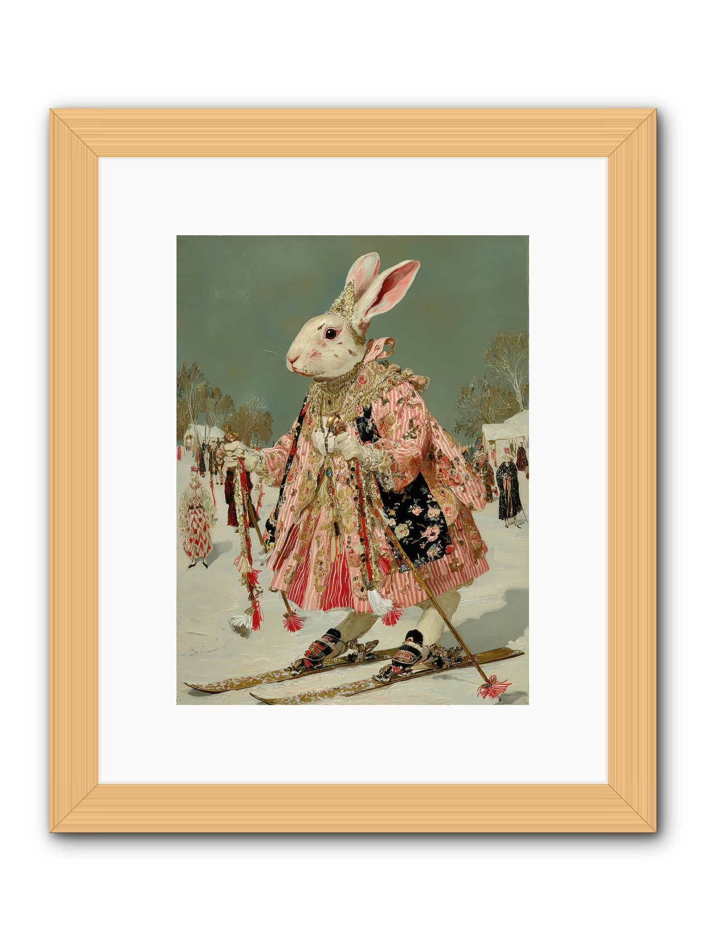 Velveteen Winter Wanderer -- Framed Print - Natural 9x12