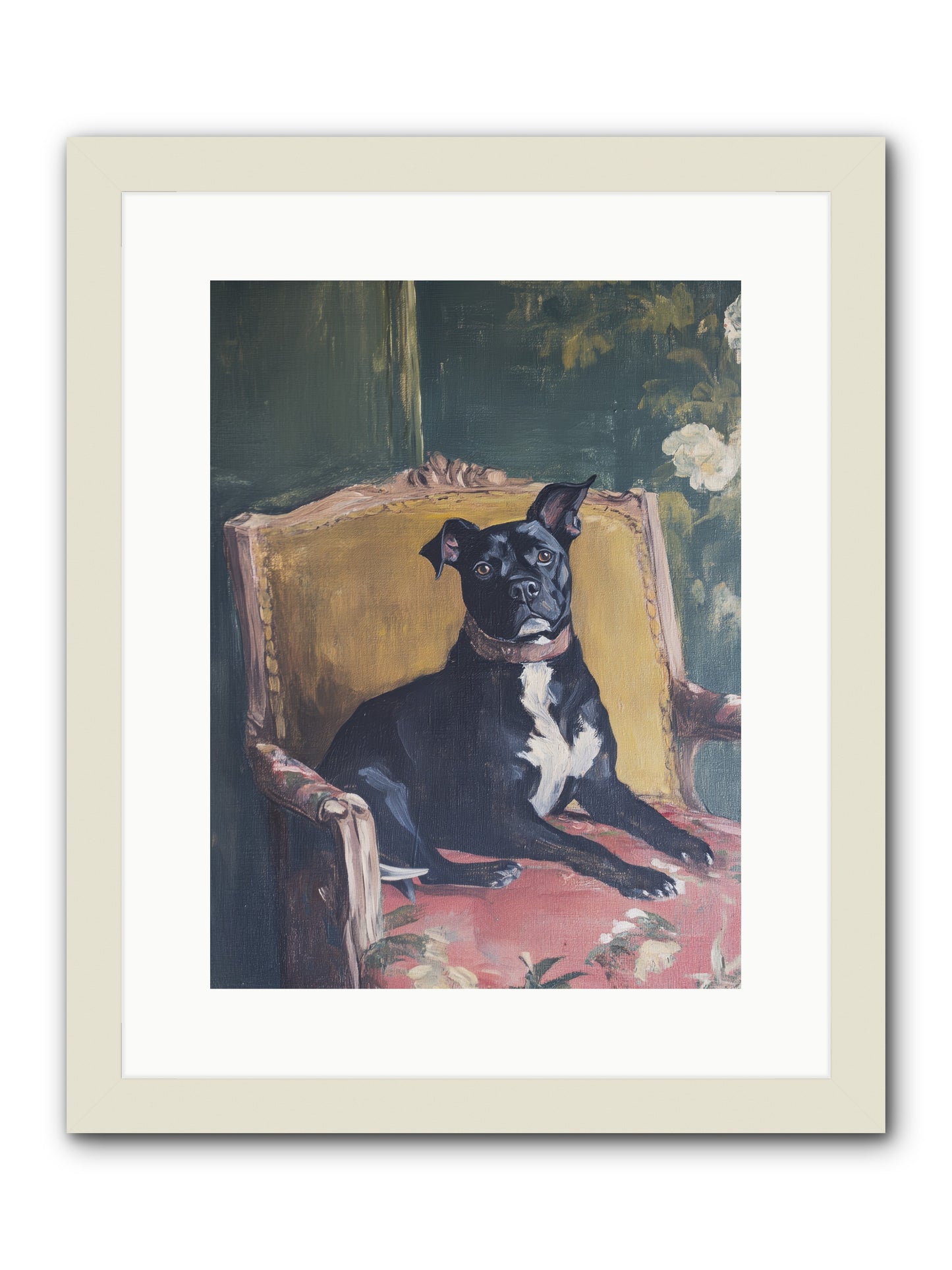 Veranda Velvet -- Framed Print - White 12x16
