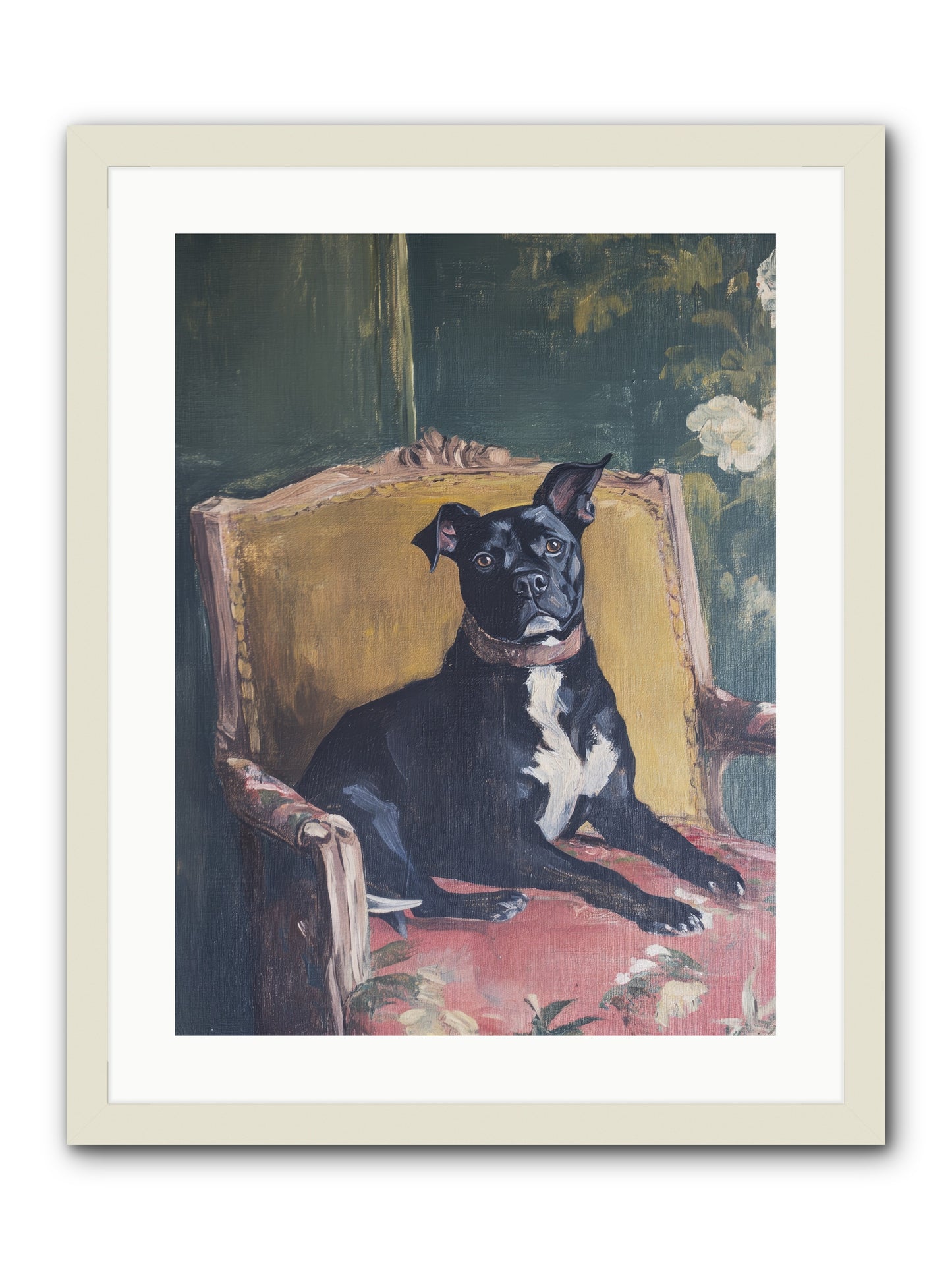 Veranda Velvet -- Framed Print - White 18x24