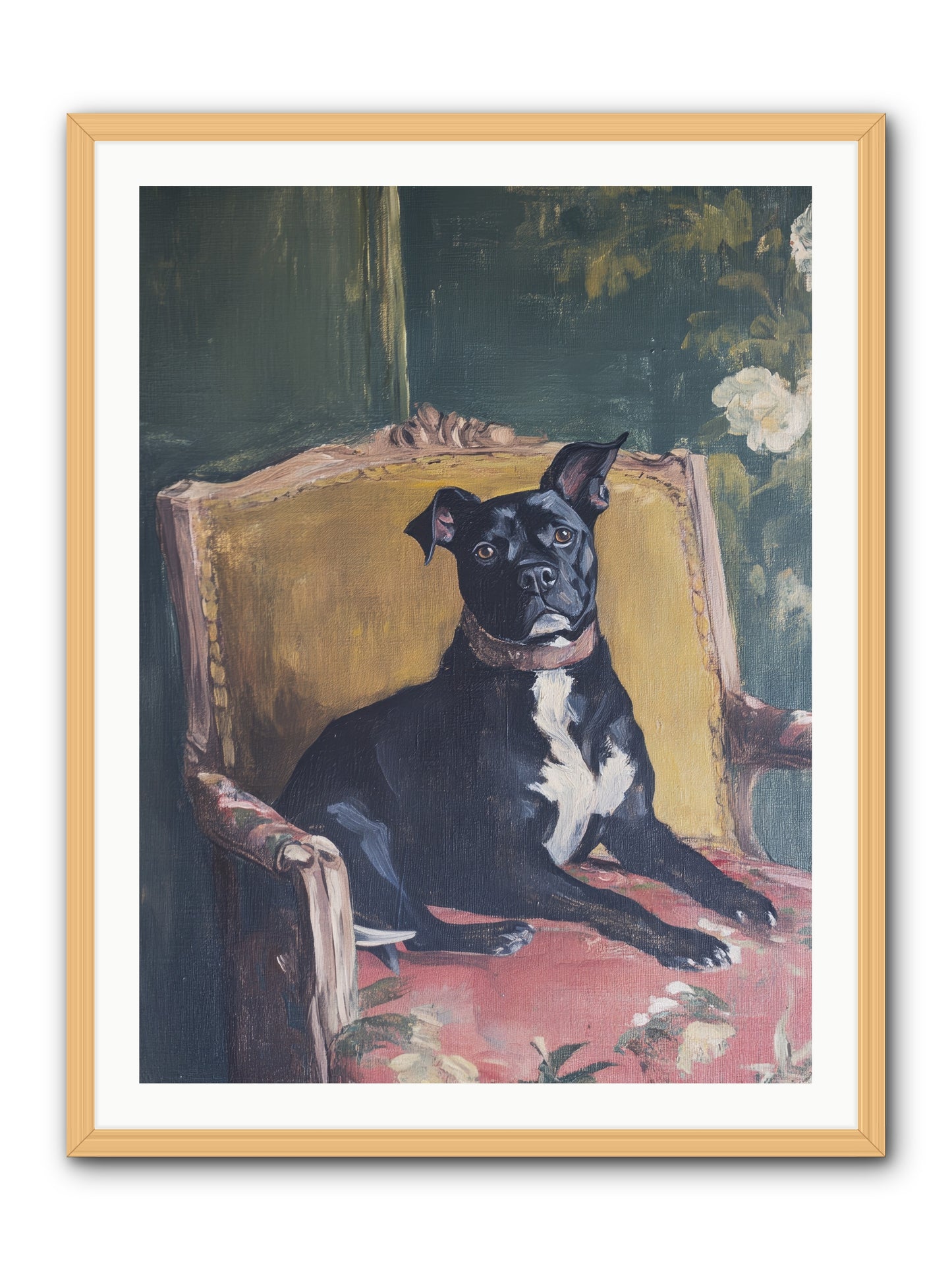 Veranda Velvet -- Framed Print - Natural 30x40