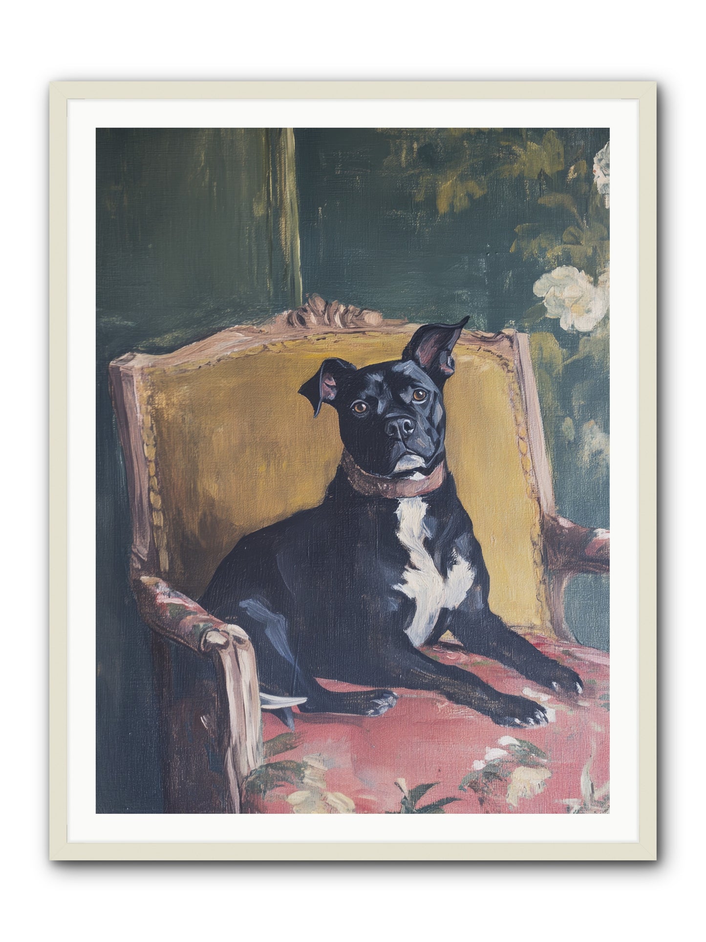 Veranda Velvet -- Framed Print - White 36x48