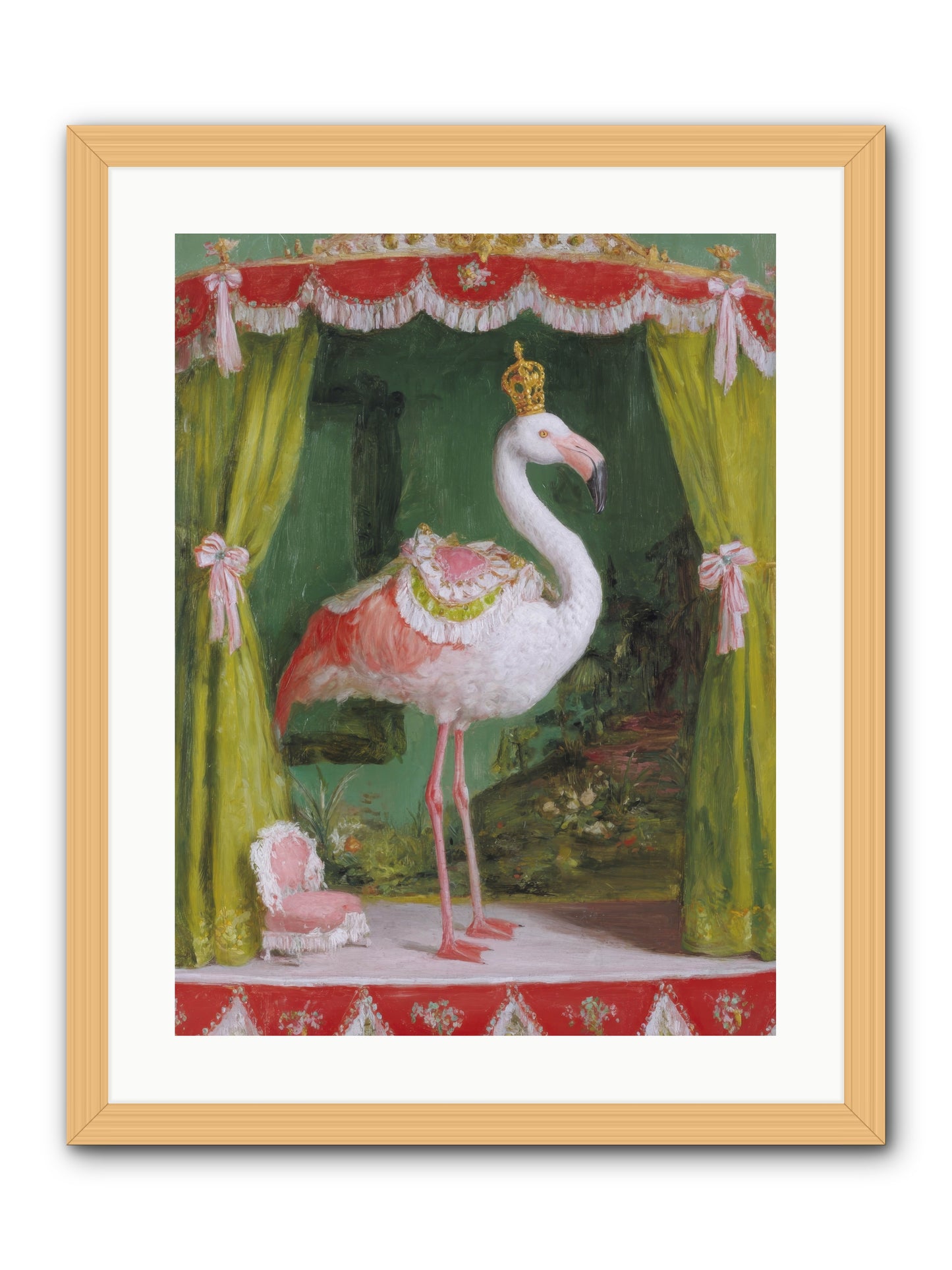 Verdant Theater -- Framed Print - Natural 18x24