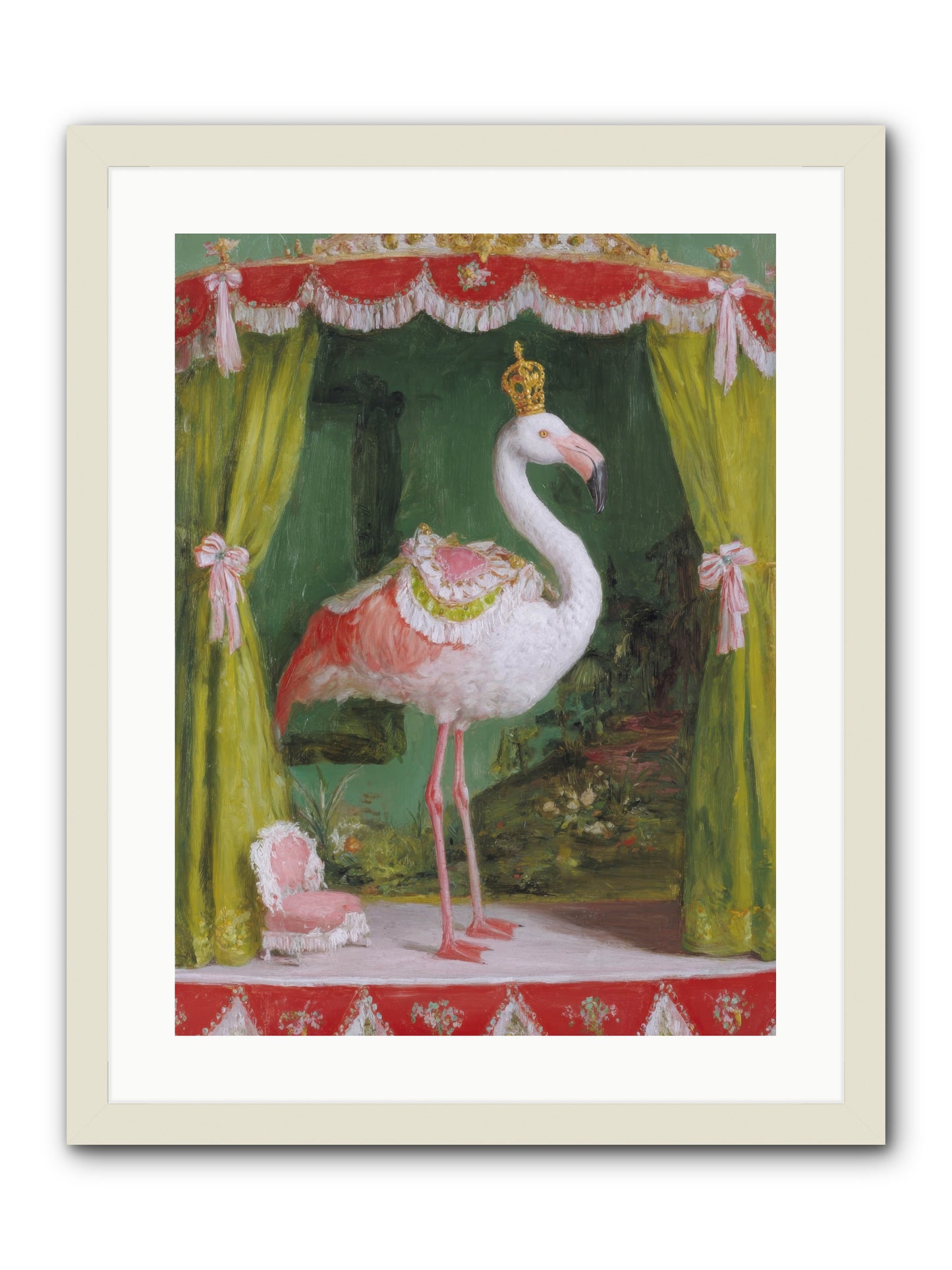 Verdant Theater -- Framed Print - White 18x24