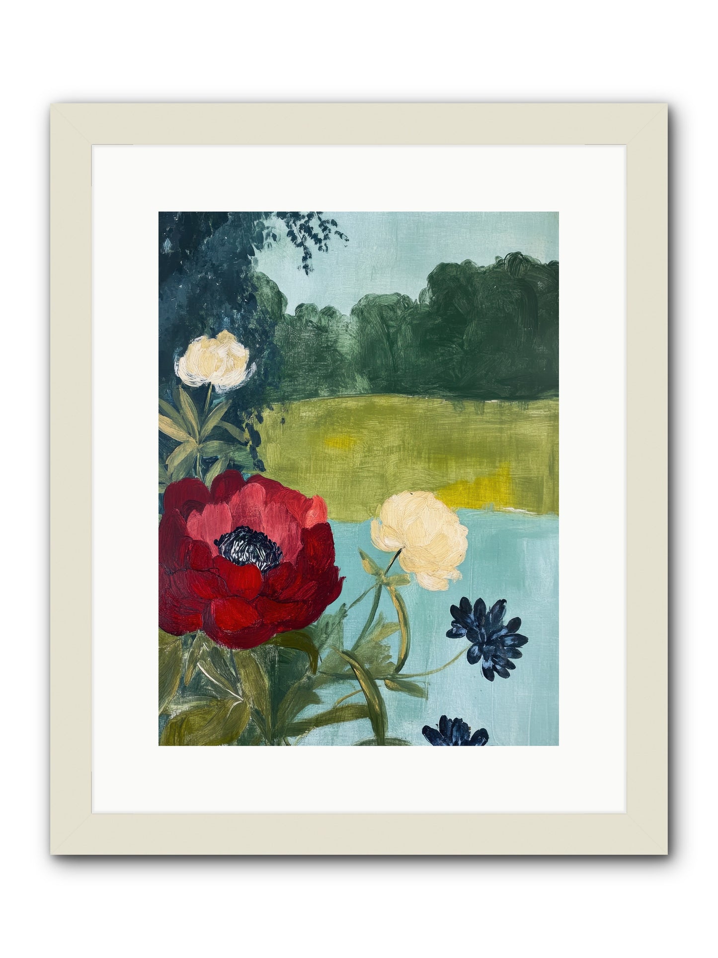 Vermilion Shores -- Framed Print - White 12x16
