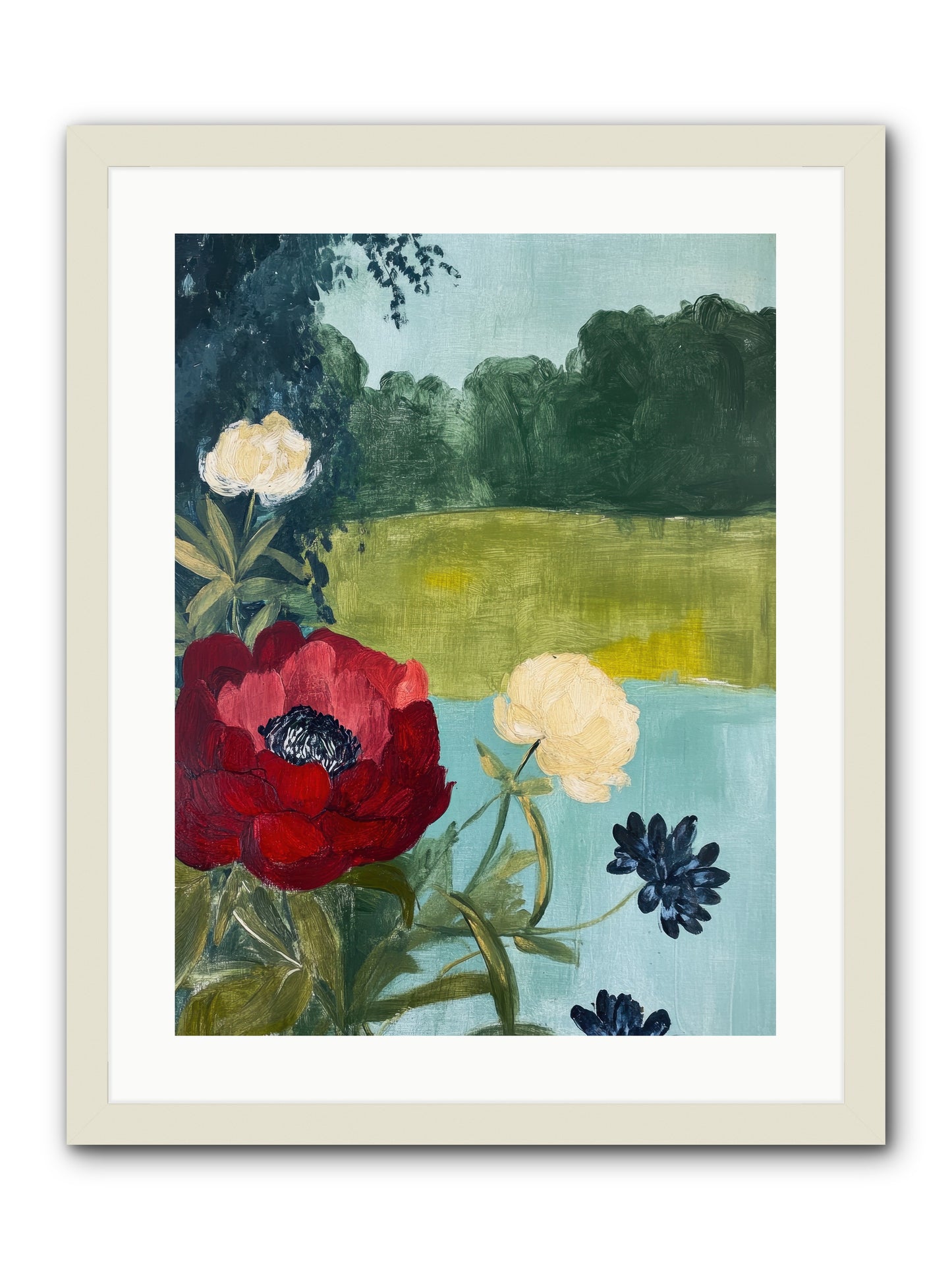 Vermilion Shores -- Framed Print - White 18x24