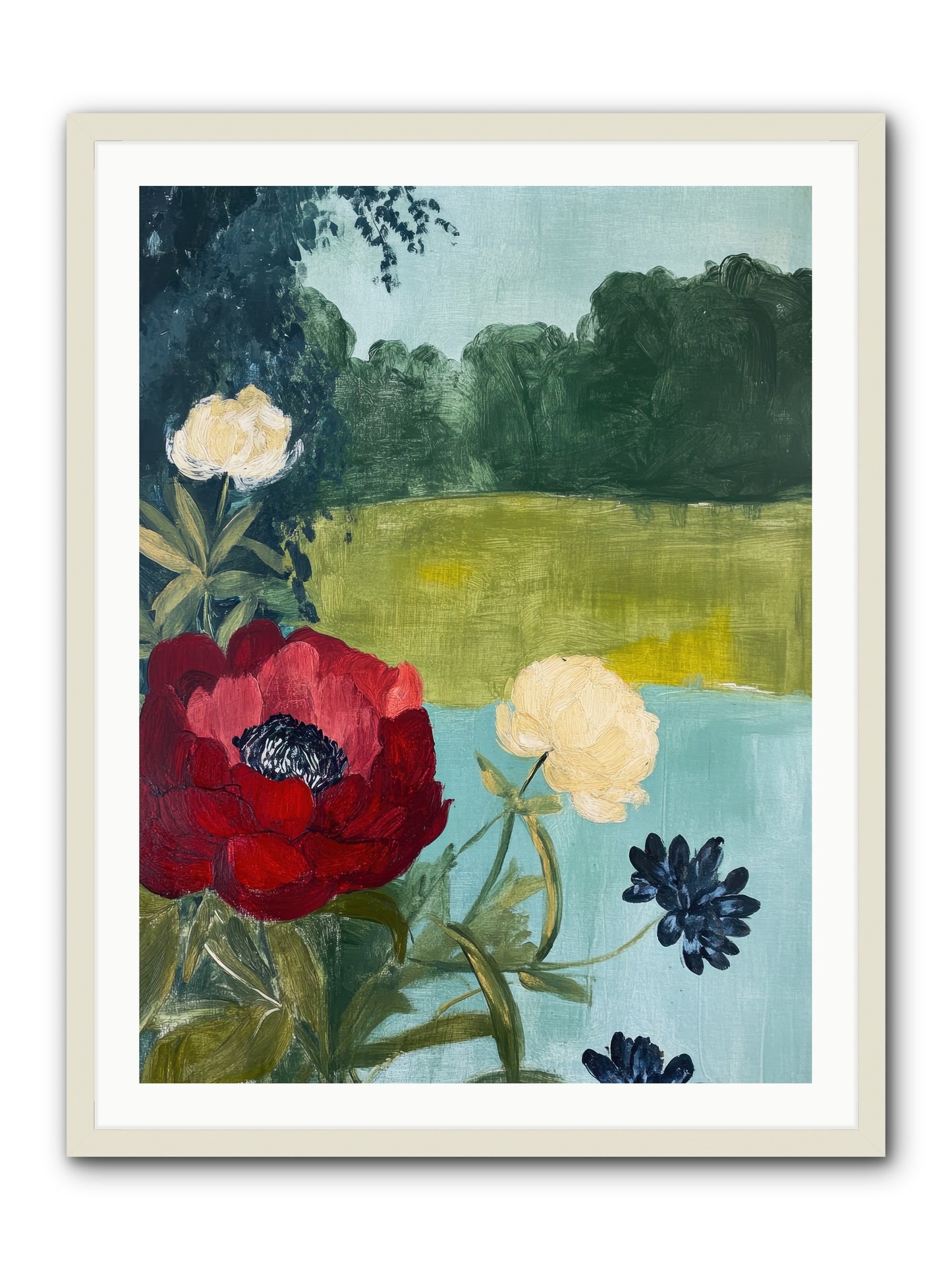 Vermilion Shores -- Framed Print - White 30x40