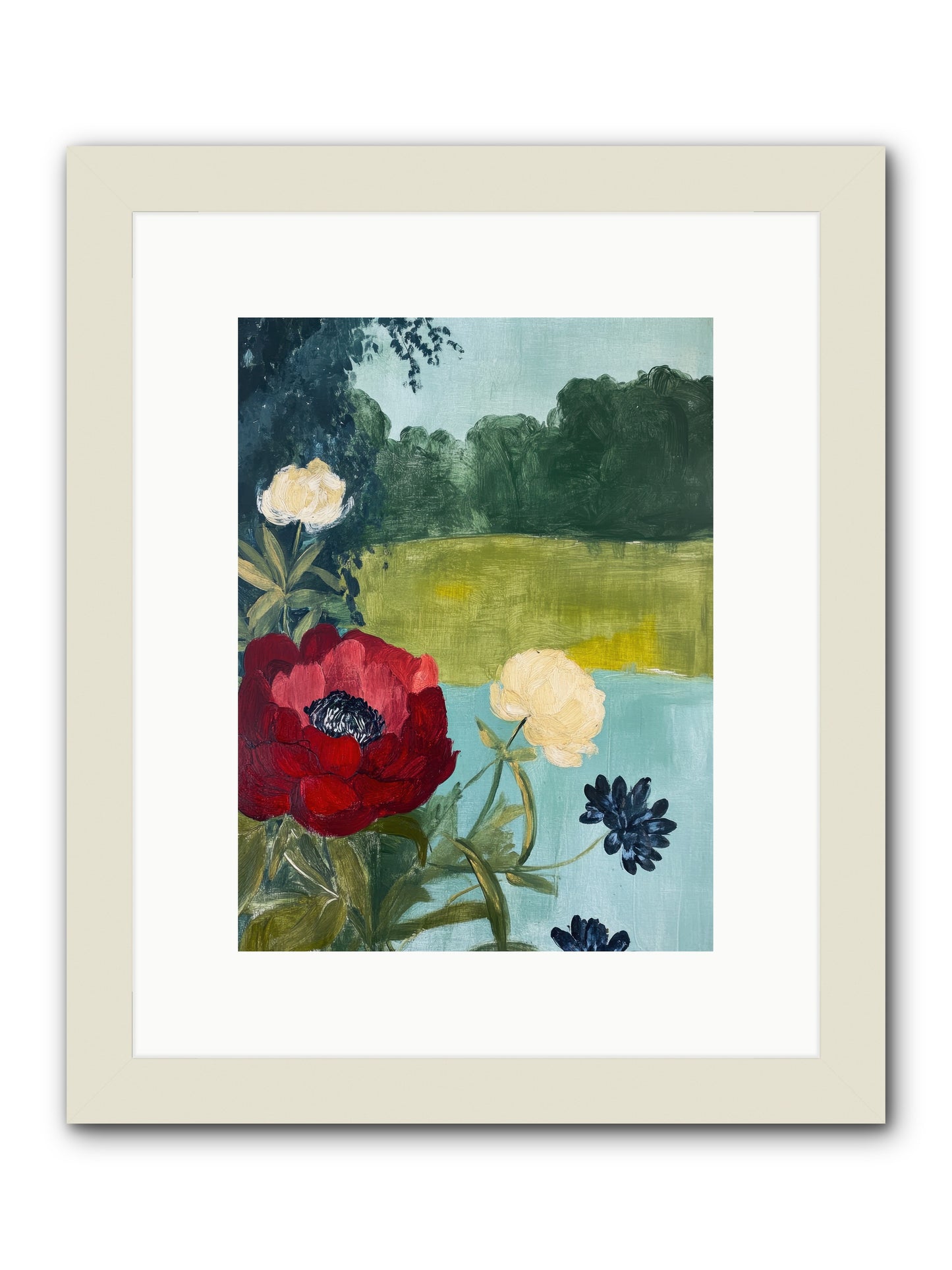 Vermilion Shores -- Framed Print - White 9x12