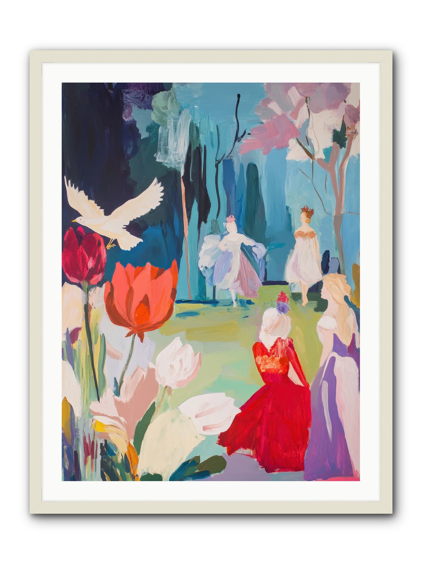 Vernal Celebrations -- Framed Print - White 30x40