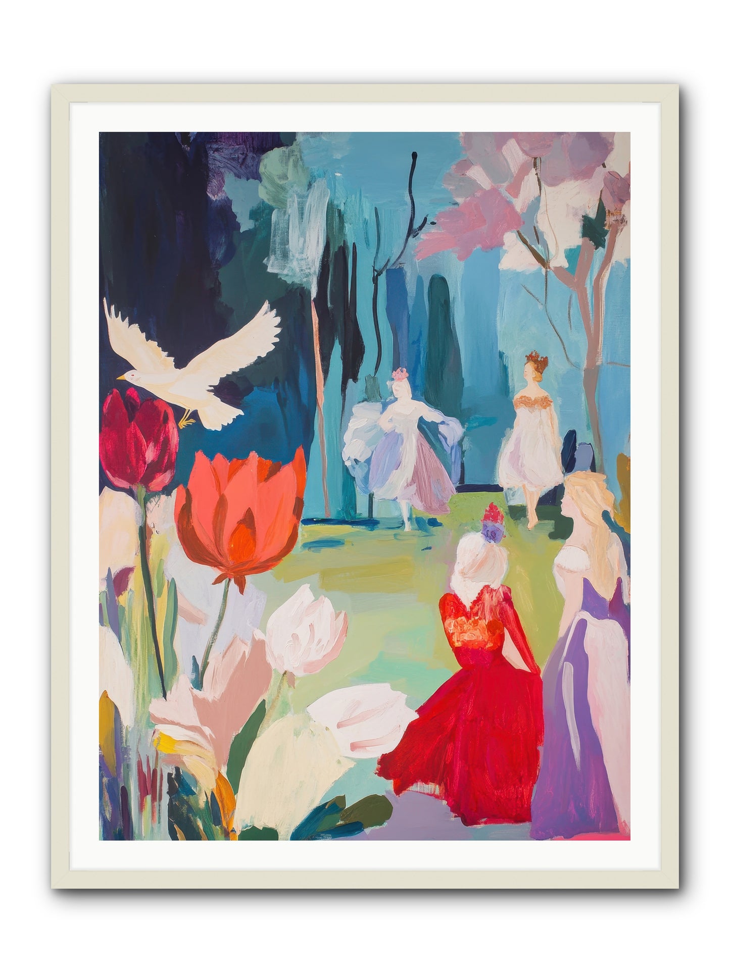 Vernal Celebrations -- Framed Print - White 36x48