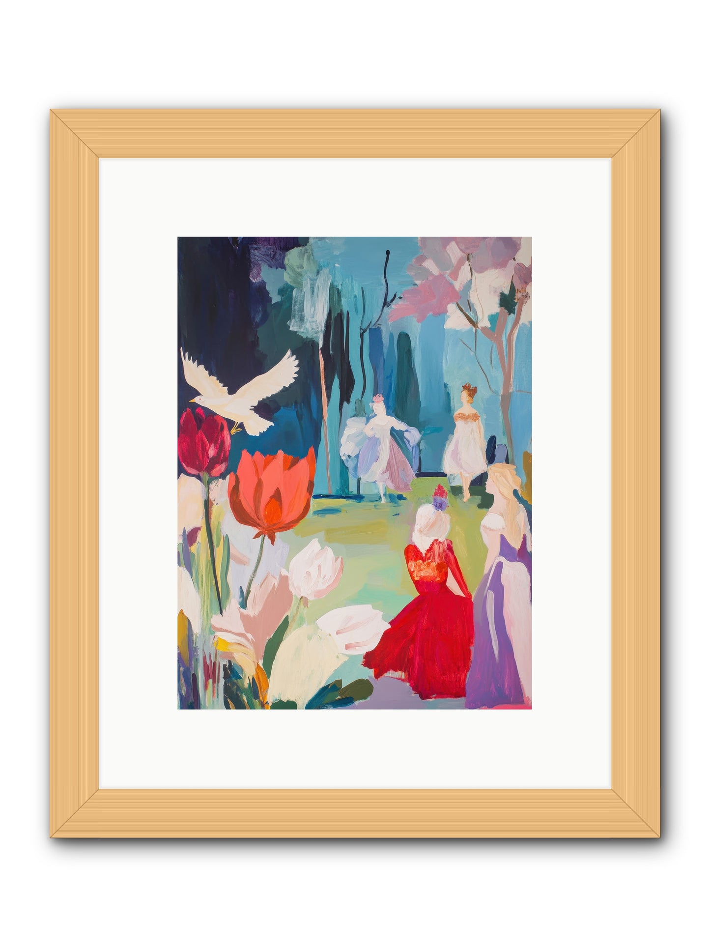 Vernal Celebrations -- Framed Print - Natural 9x12
