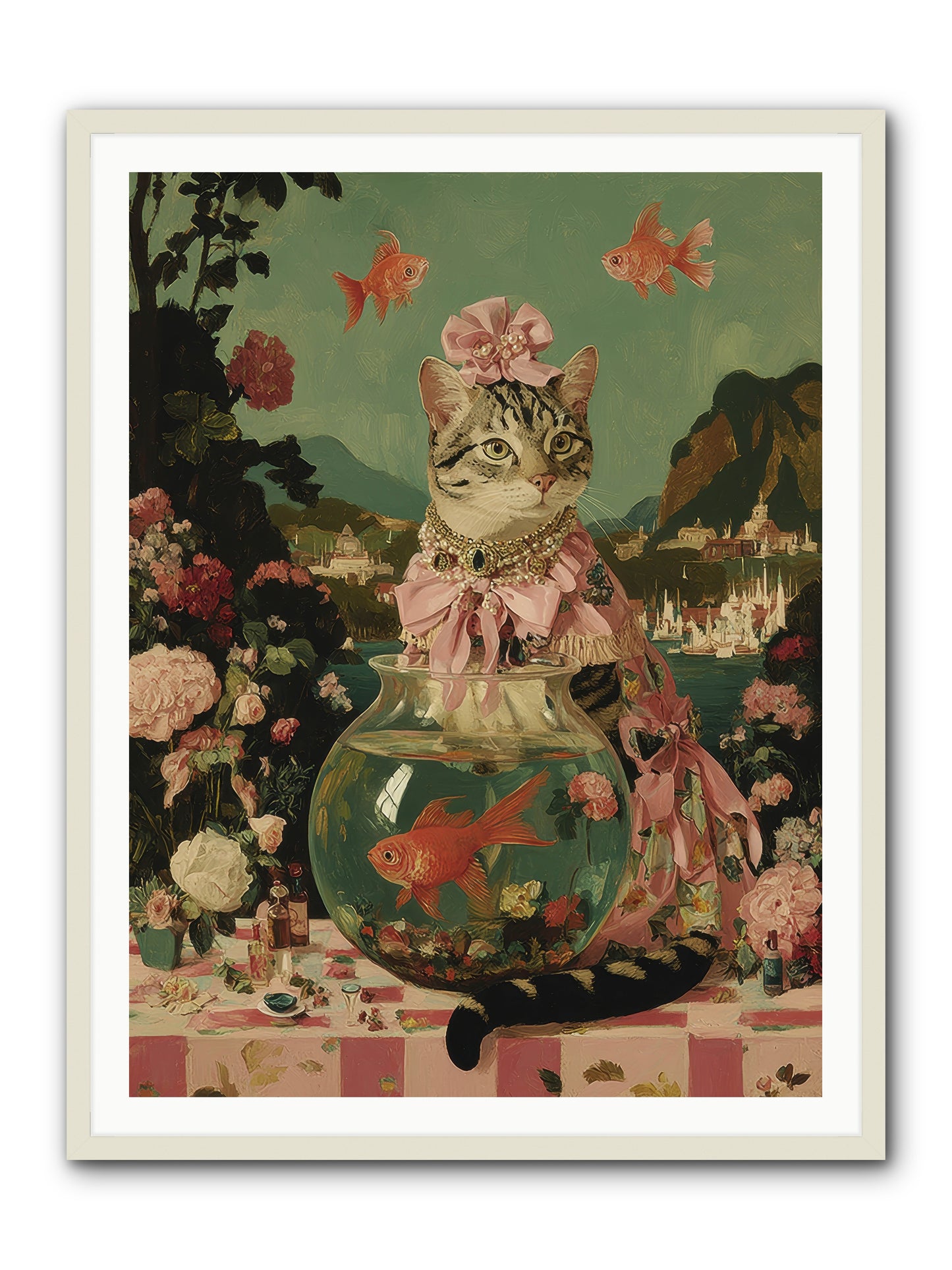 Verses Unfold -- Framed Print - White 36x48