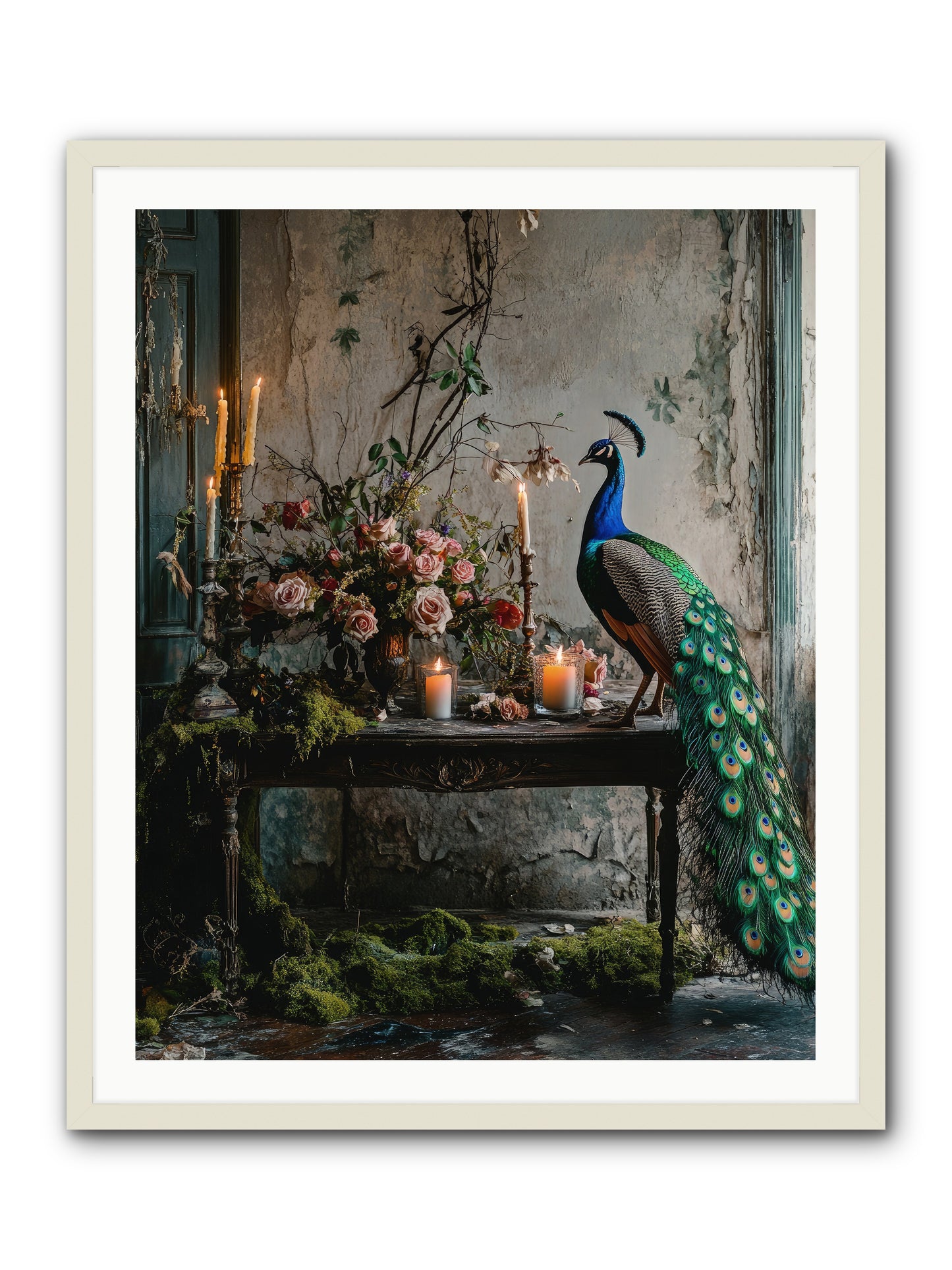 Victorian Vagabond -- Framed Print - White 32x40