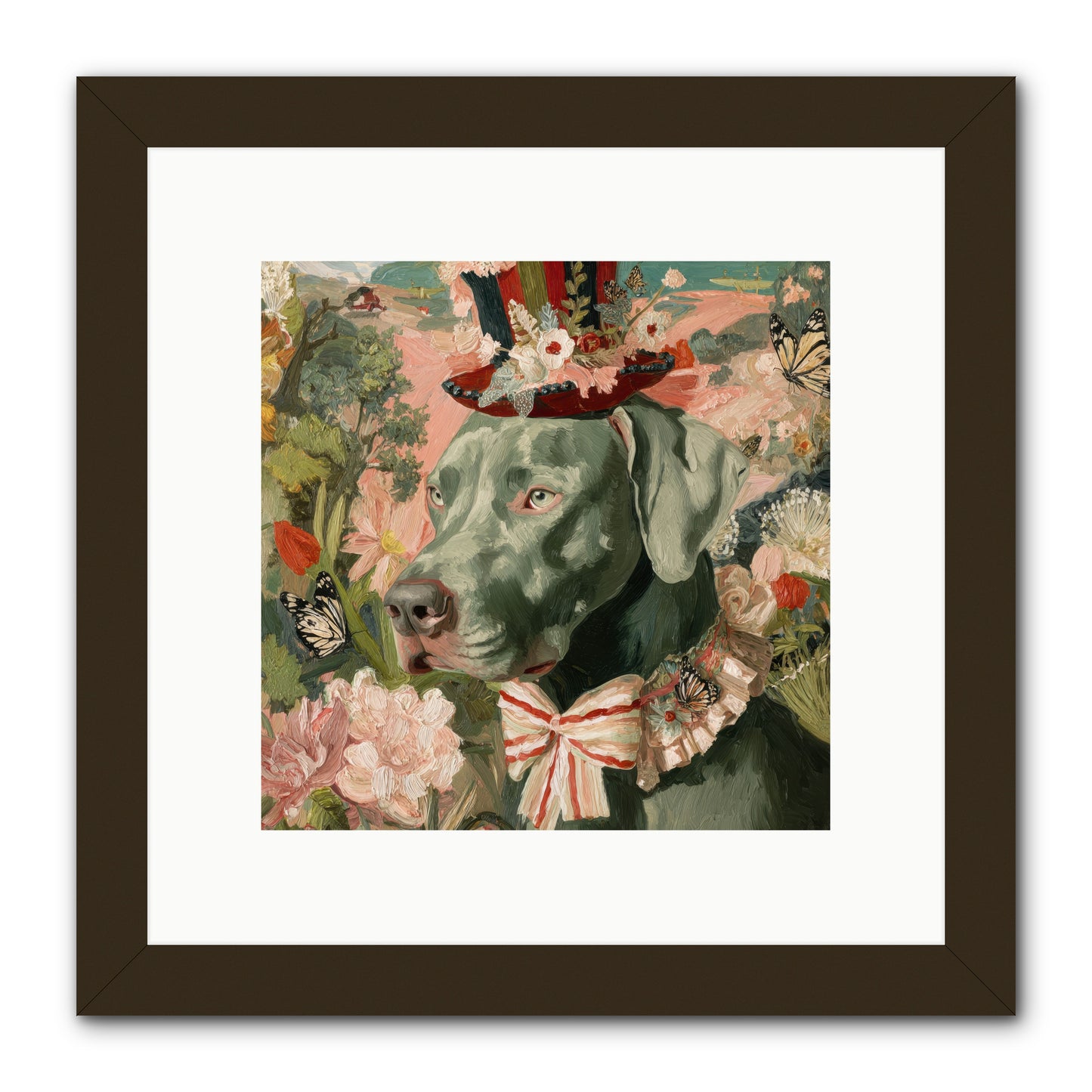 Vintage Reverie -- Framed Print - Black 10x10