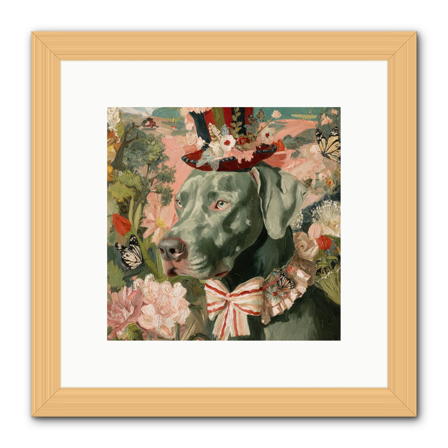 Vintage Reverie -- Framed Print - Natural 10x10