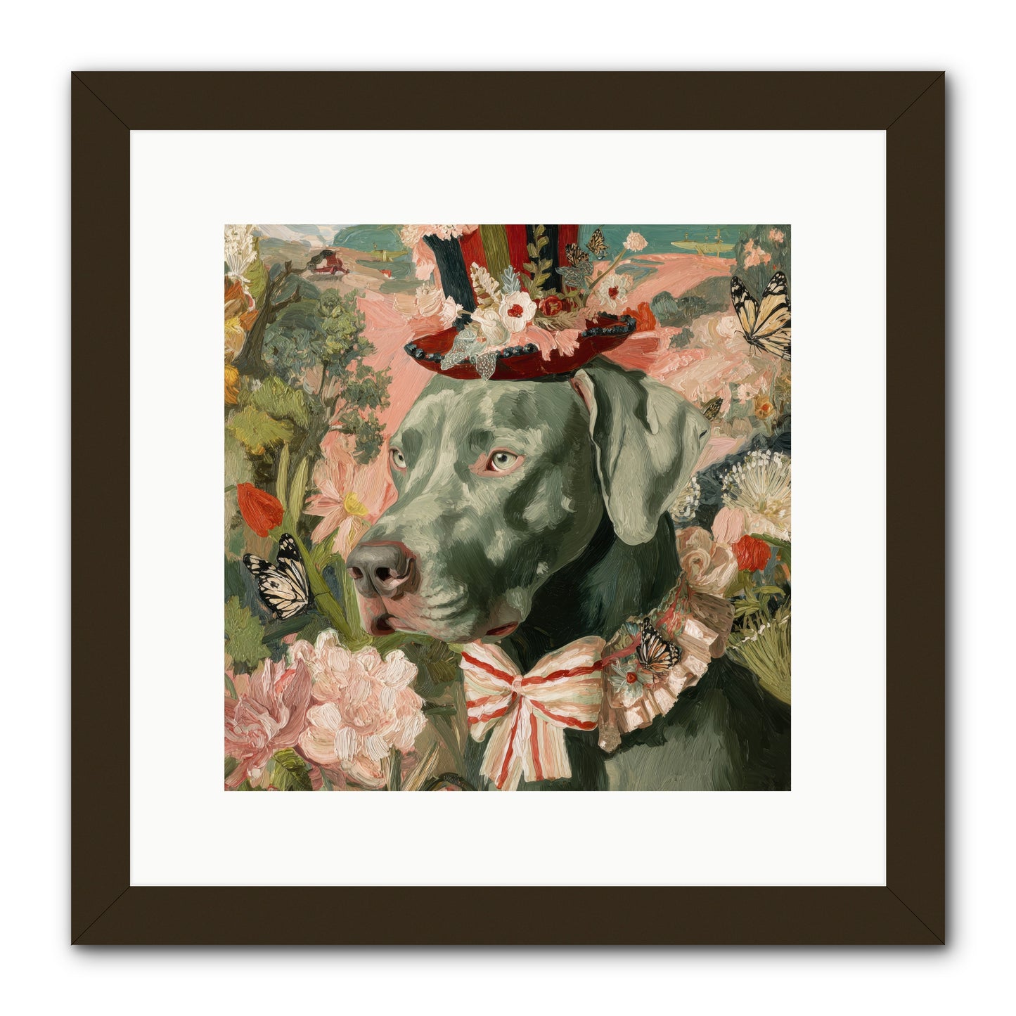 Vintage Reverie -- Framed Print - Black 12x12