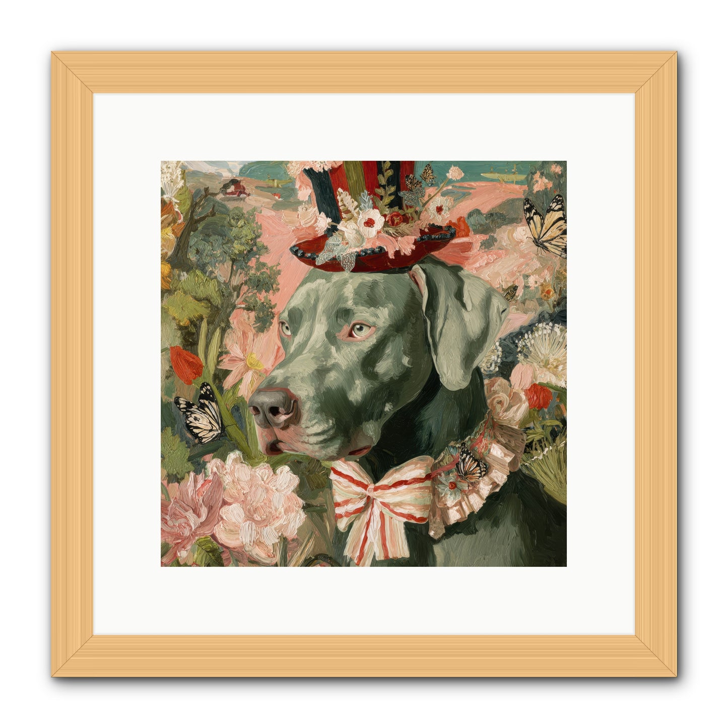 Vintage Reverie -- Framed Print - Natural 12x12