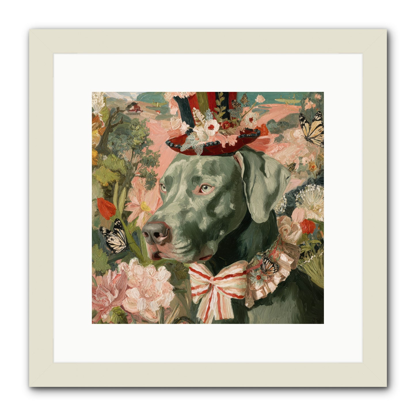 Vintage Reverie -- Framed Print - White 12x12