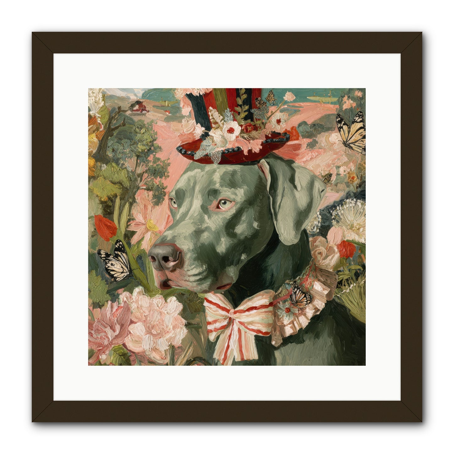 Vintage Reverie -- Framed Print - Black 16x16
