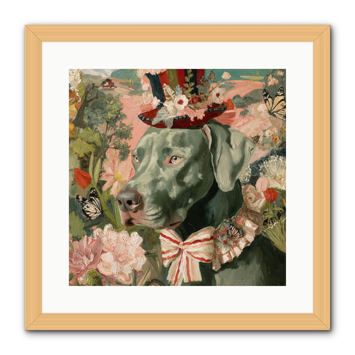 Vintage Reverie -- Framed Print - Natural 16x16