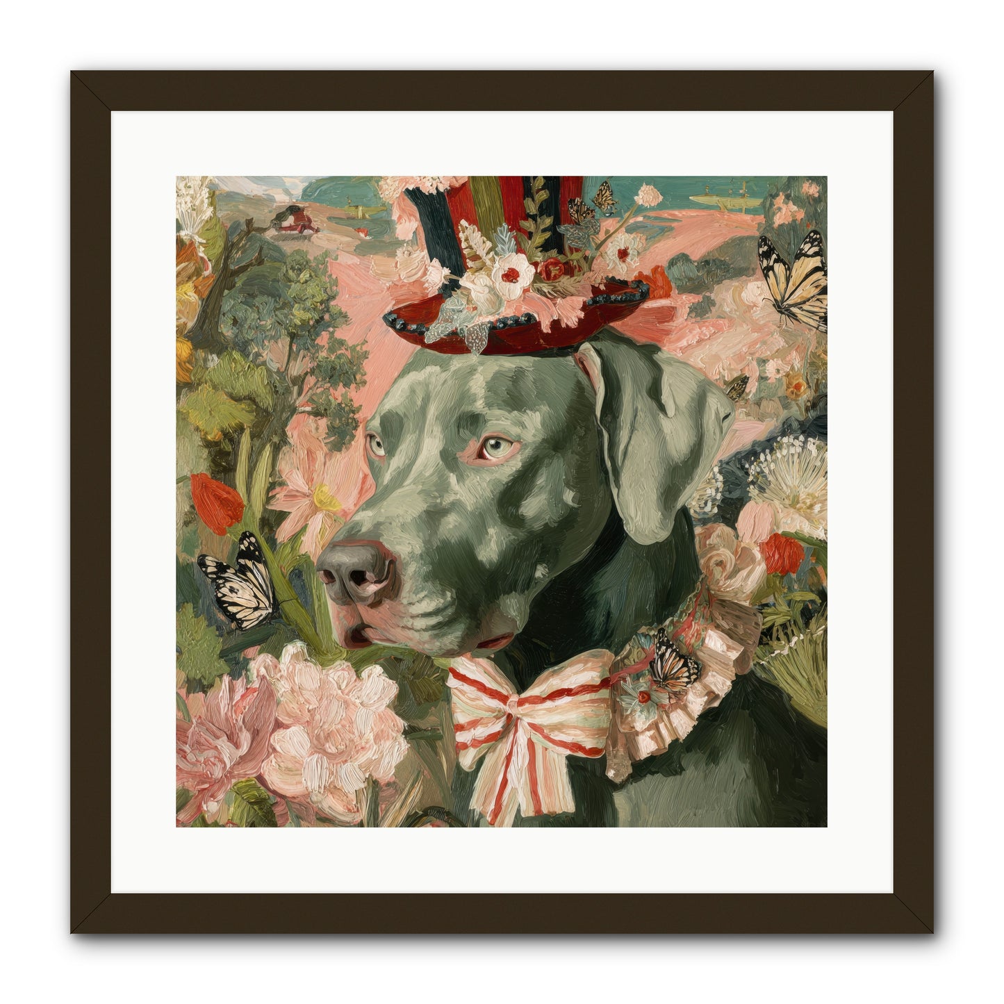 Vintage Reverie -- Framed Print - Black 20x20