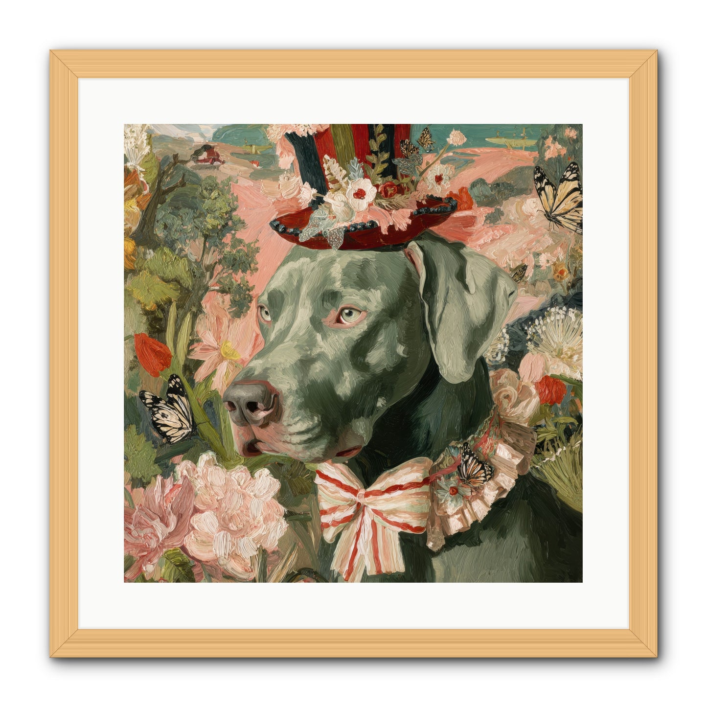 Vintage Reverie -- Framed Print - Natural 20x20