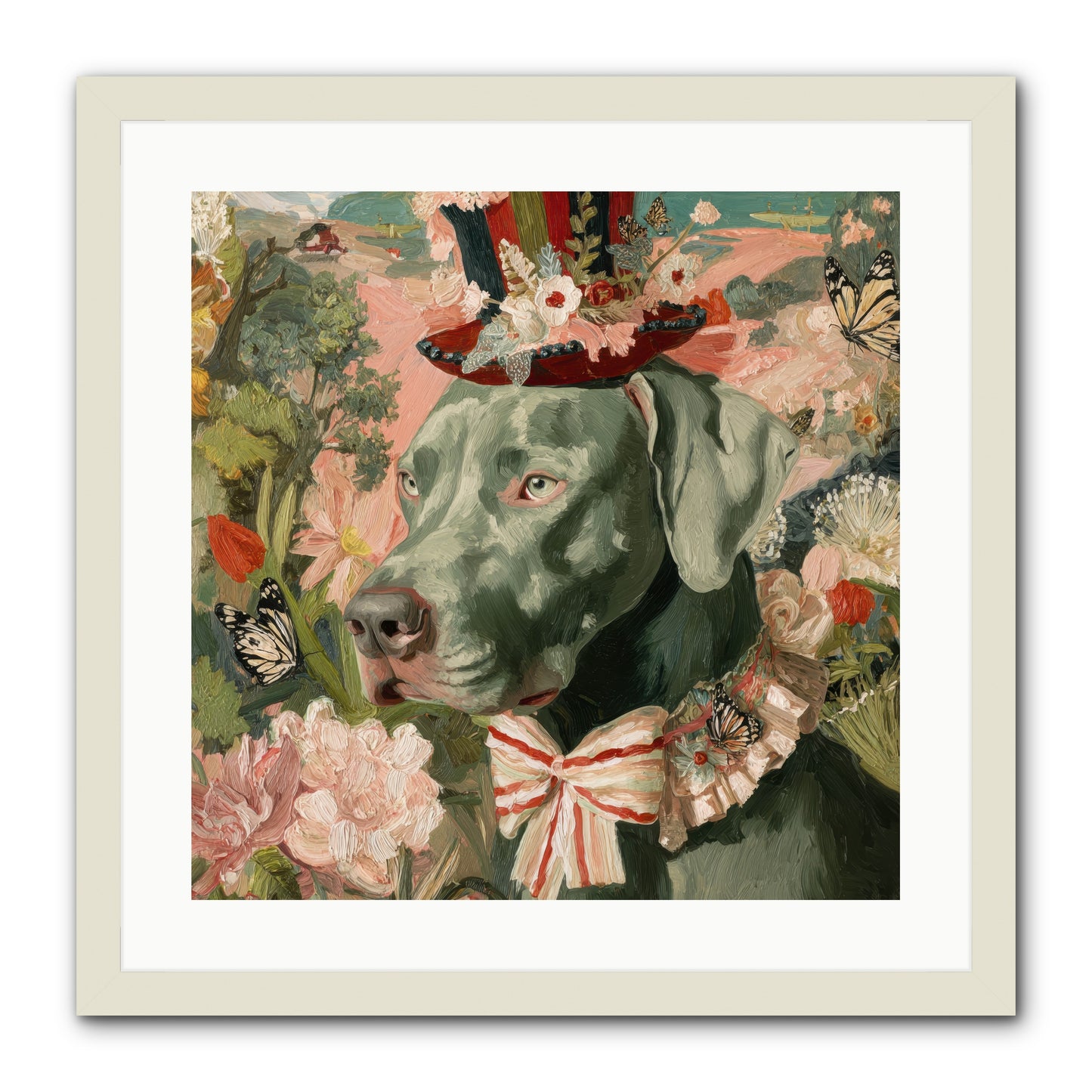 Vintage Reverie -- Framed Print - White 20x20