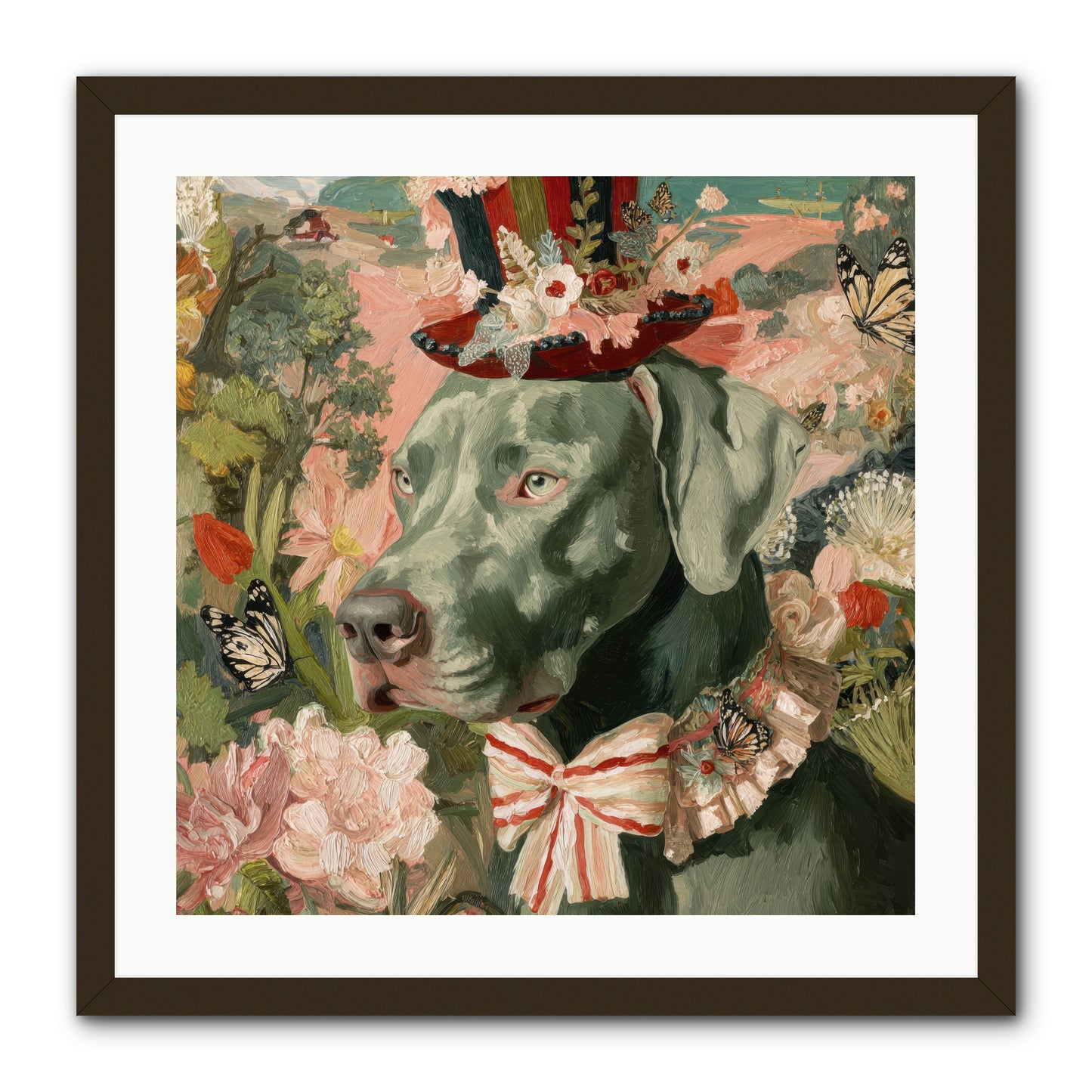 Vintage Reverie -- Framed Print - Black 24x24