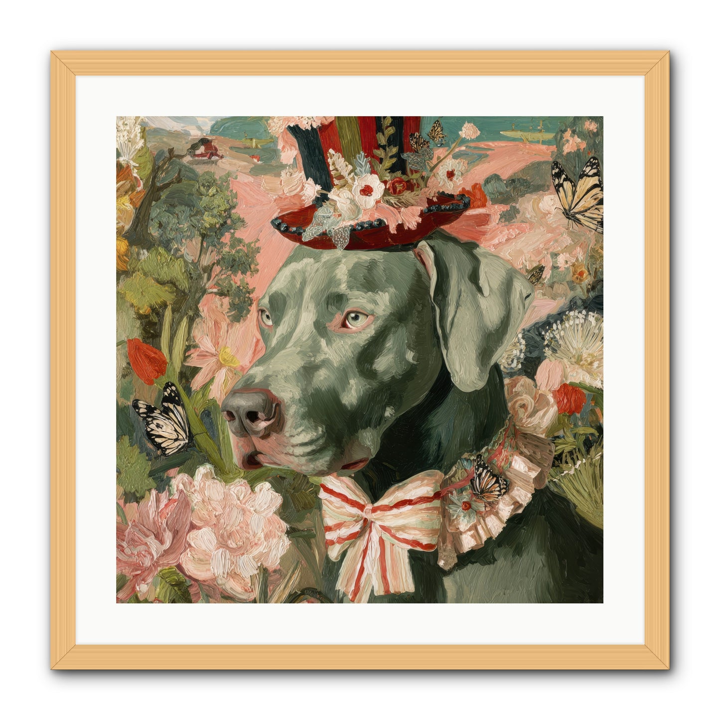 Vintage Reverie -- Framed Print - Natural 24x24